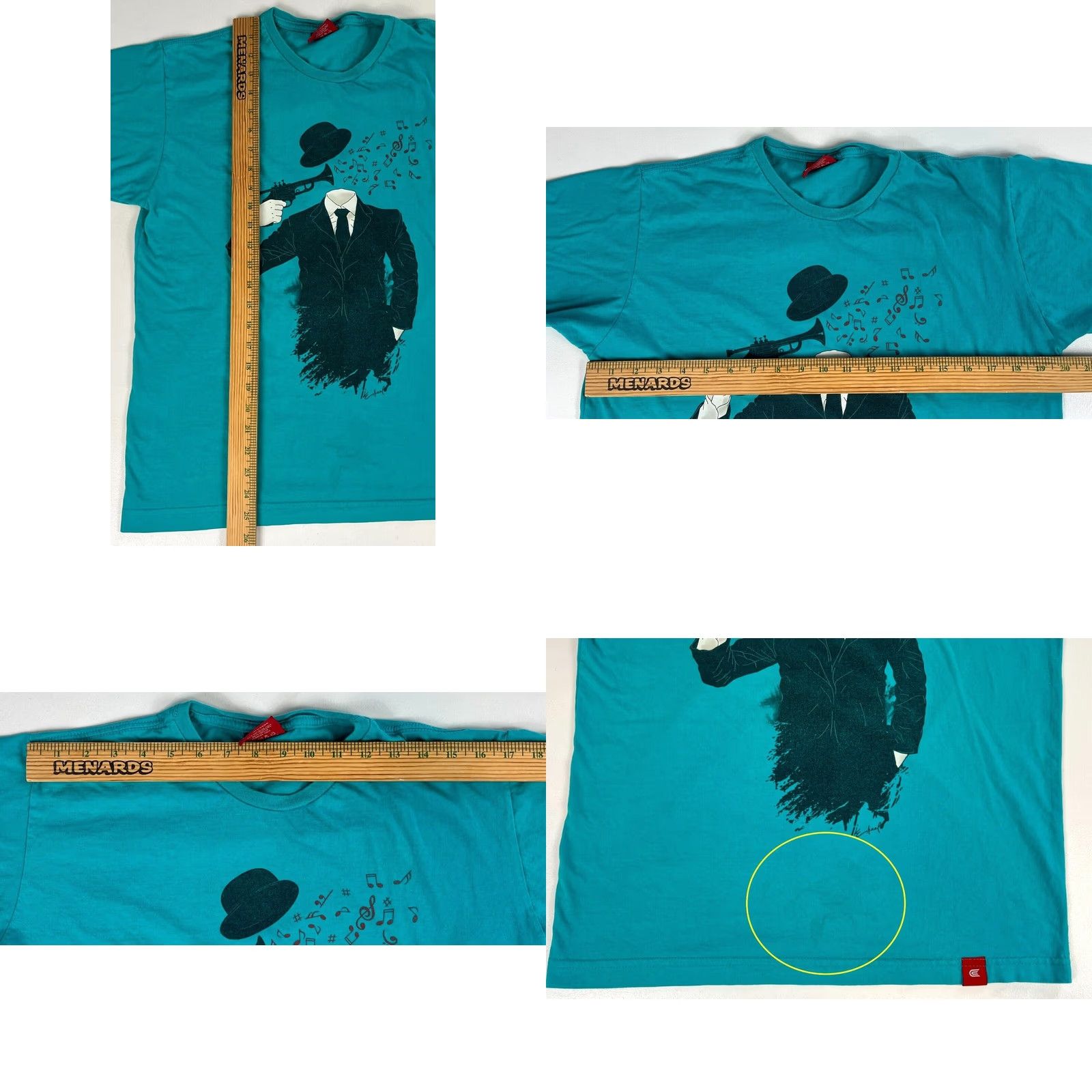 Vintage Eikeel T-Shirt M Unisex Adults Crew Neck Short Sleeve Teal Graphic Print Vintage/Pre-owned Size US M / EU 48-50 / 2 - 8 Thumbnail