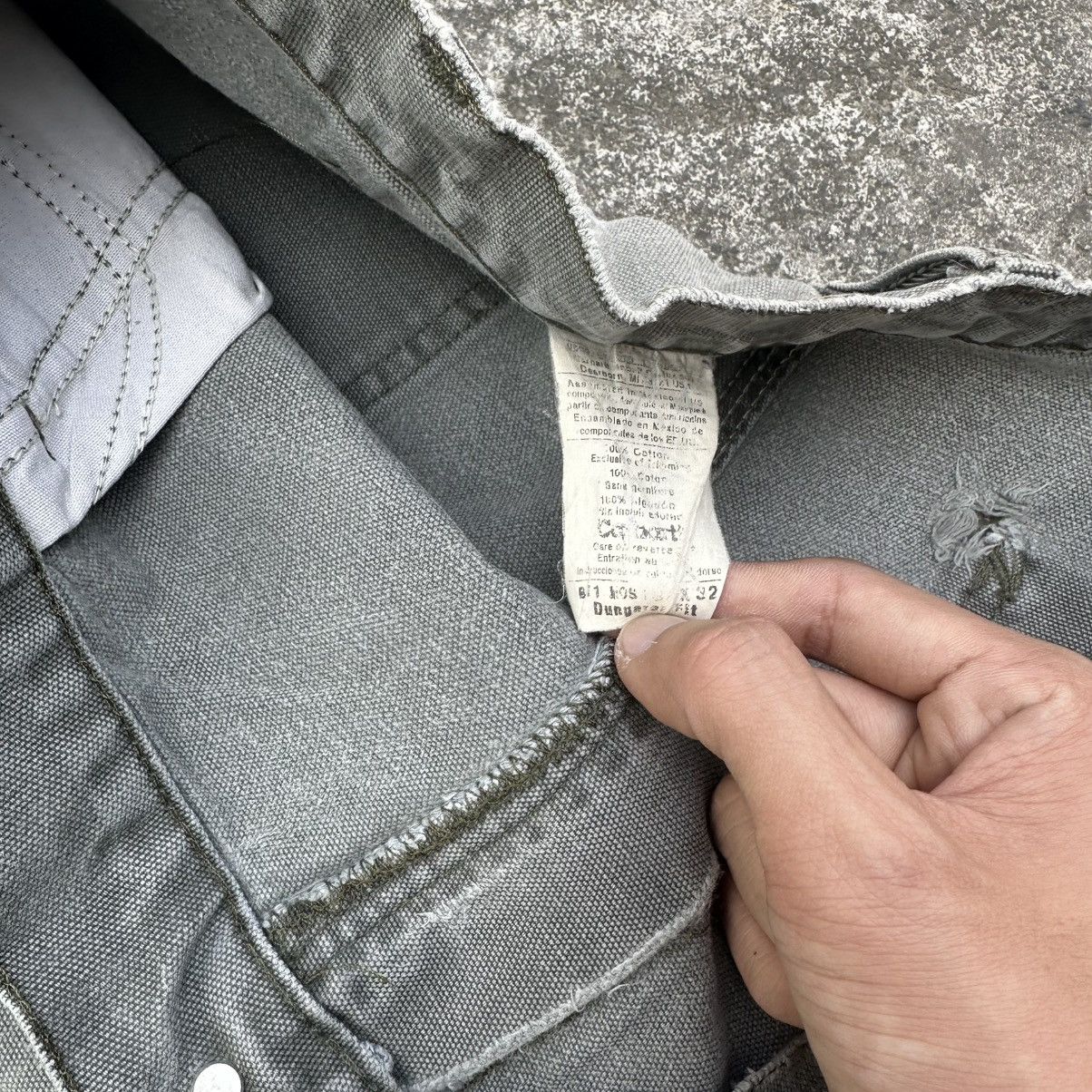 Carhartt × Vintage (36x28.5) Grail Vintage Distressed Carhartt Carpenter Moss Size US 36 / EU 52 - 6 Thumbnail