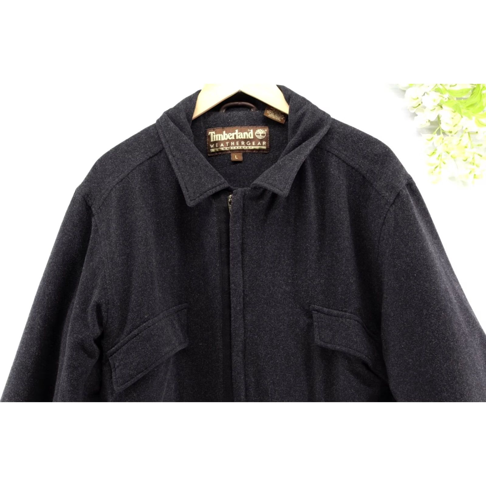 Timberland VINTAGE Timberland Jacket Men's Wool Blend Waterproof Charcoal L 90s Outdoor Size US L / EU 52-54 / 3 - 3 Thumbnail