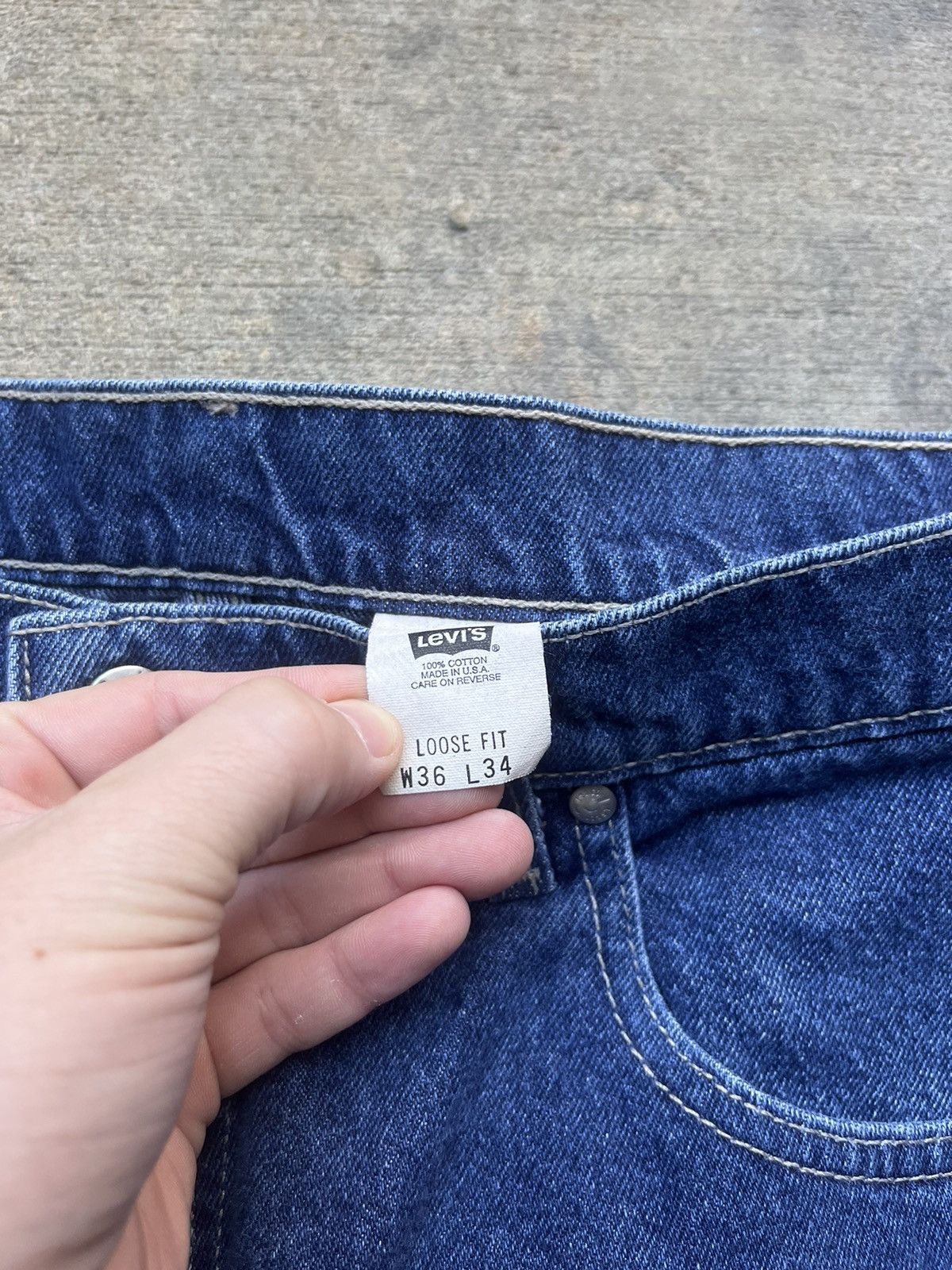 Levi's Vintage 90s Levis L2 Jnco Style Baggy Denim Skater Jeans Size US 34 / EU 50 - 6 Thumbnail