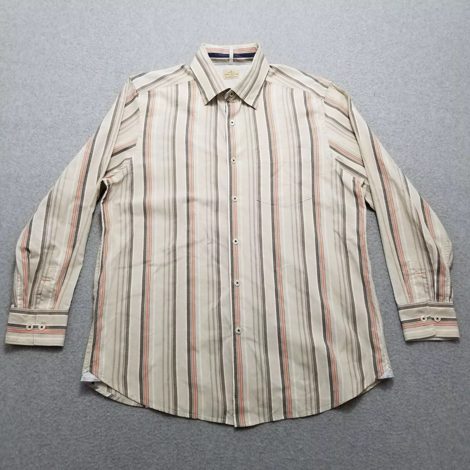 Tommy Bahama Tommy Bahama Shirt Men Medium Striped Button Up 100% Cotton Size US M / EU 48-50 / 2 - 1 Thumbnail