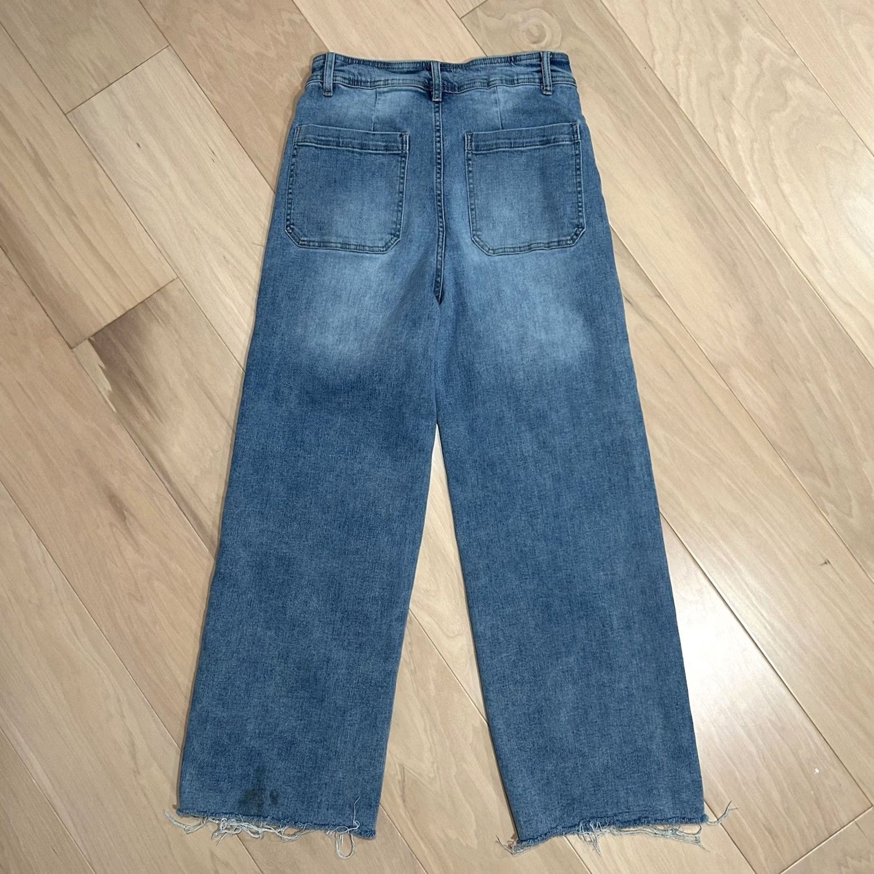 Vintage VINTAGE Oat High Rise Wide Leg Denim Blue Jean Flaw 30” Inseam Women’s 30” Waist Size 30" / US 8 / IT 44 - 3 Thumbnail