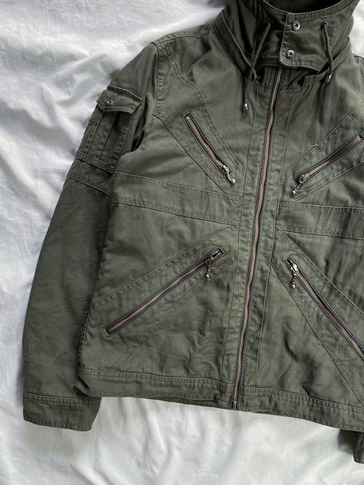 Japanese Brand HIDE AWAYS NICOLE ENGLAND FLAG DESIGN MULTI POCKET JACKET Size US M / EU 48-50 / 2 - 4 Thumbnail