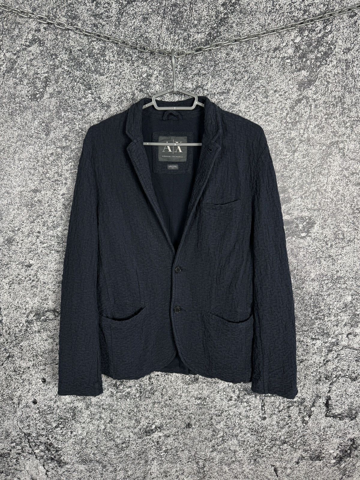 Armani Exchange Men’s Armani Exchange Crinkle Textured Blazer Jacket Size M Size 42R - 1 Thumbnail