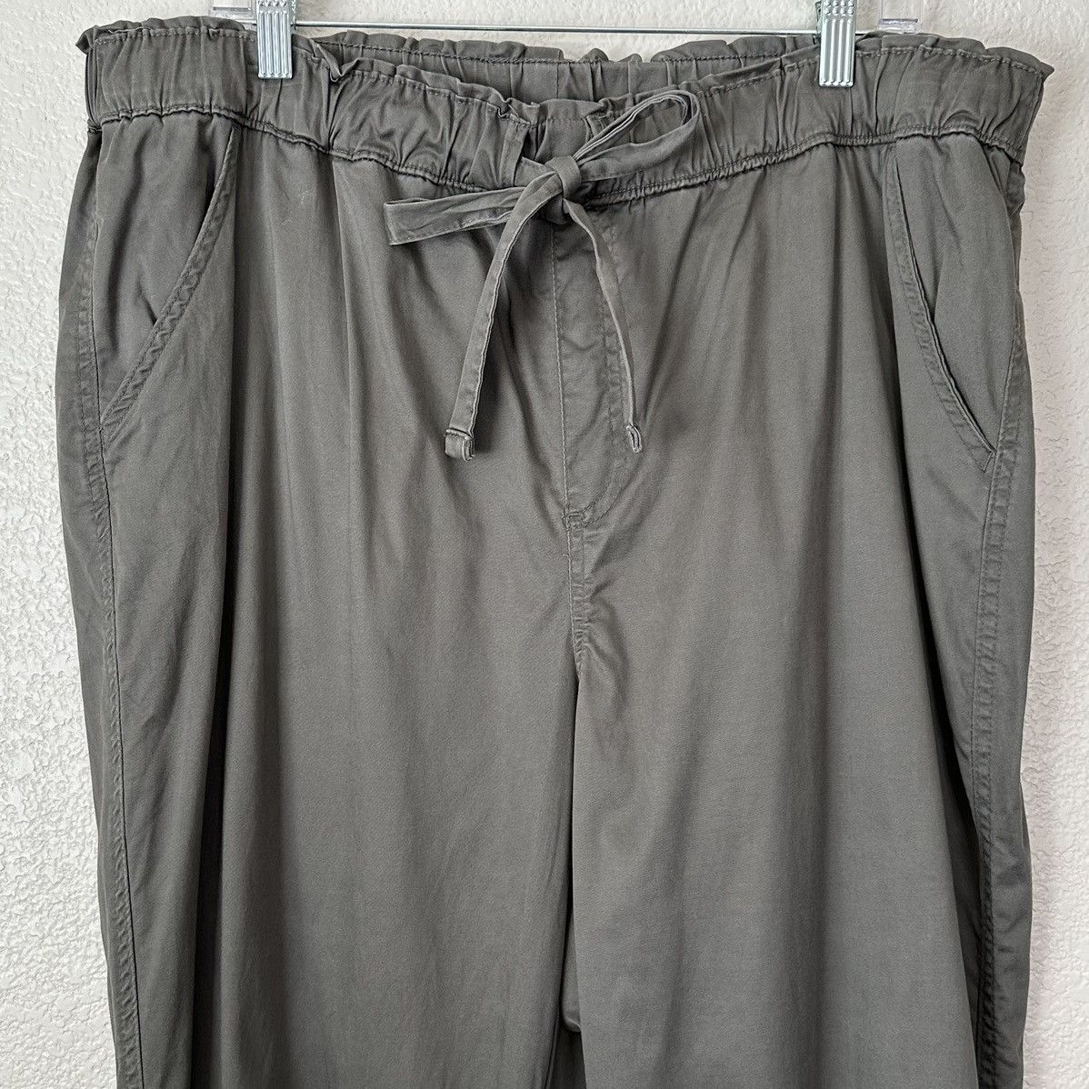 Other Knox Rose Gray Lyocell Cotton Blend Elasticized Jogger Pants Size 38" / US 16 / IT 52 - 3 Thumbnail