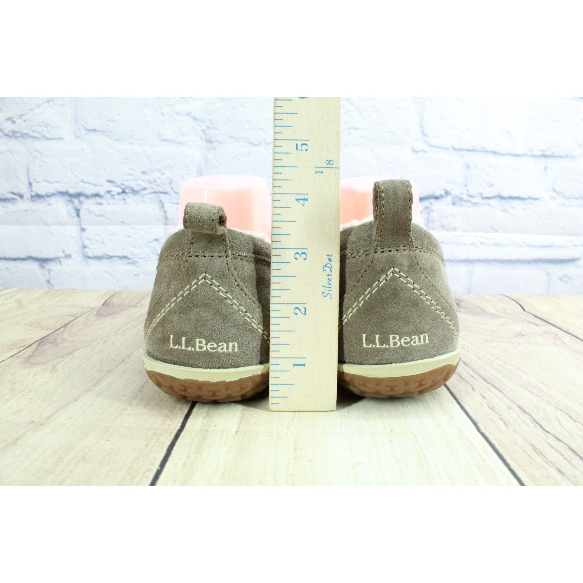L.L. Bean × Maine Mountain Moccasin LL Bean Dark Cement Suede Lined Mountain Moccasin Slippers Size US 9 / IT 39 - 6 Thumbnail