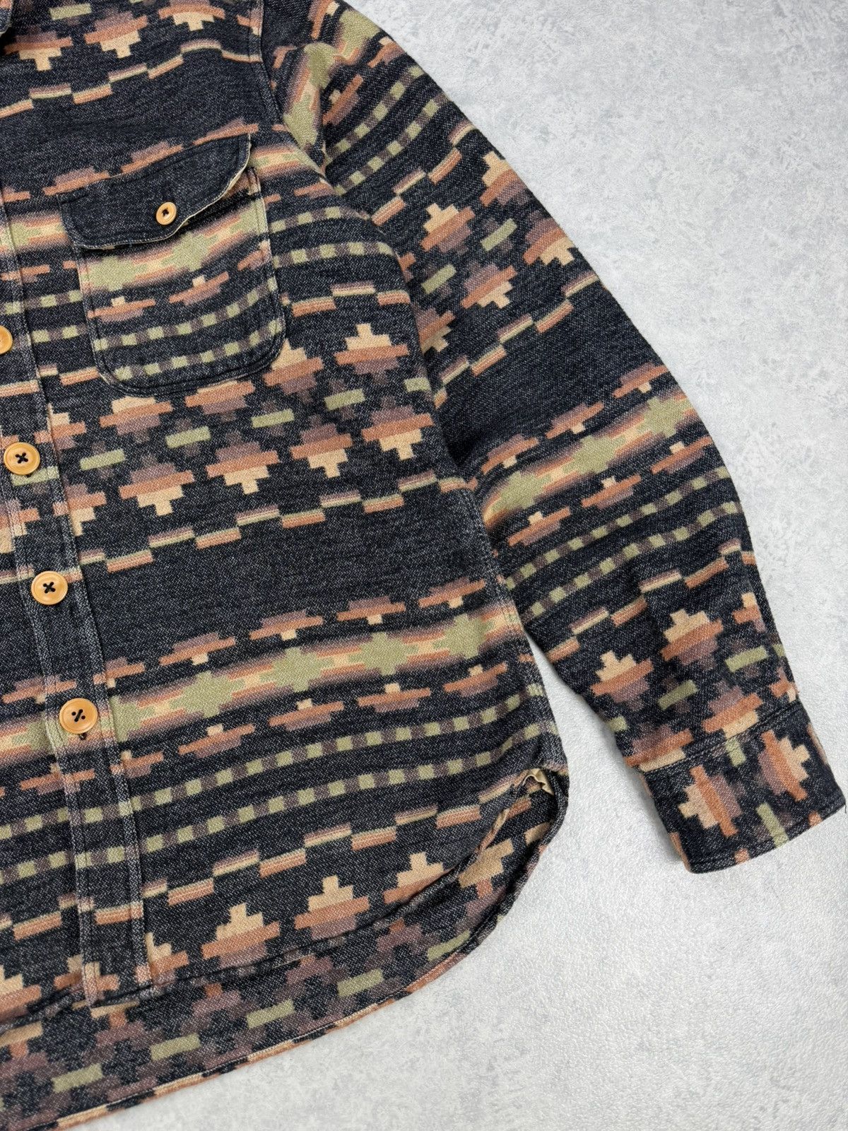Prps PRPS Aztec Pattern Work Long Sleeve Shirt Size L Size US L / EU 52-54 / 3 - 3 Thumbnail