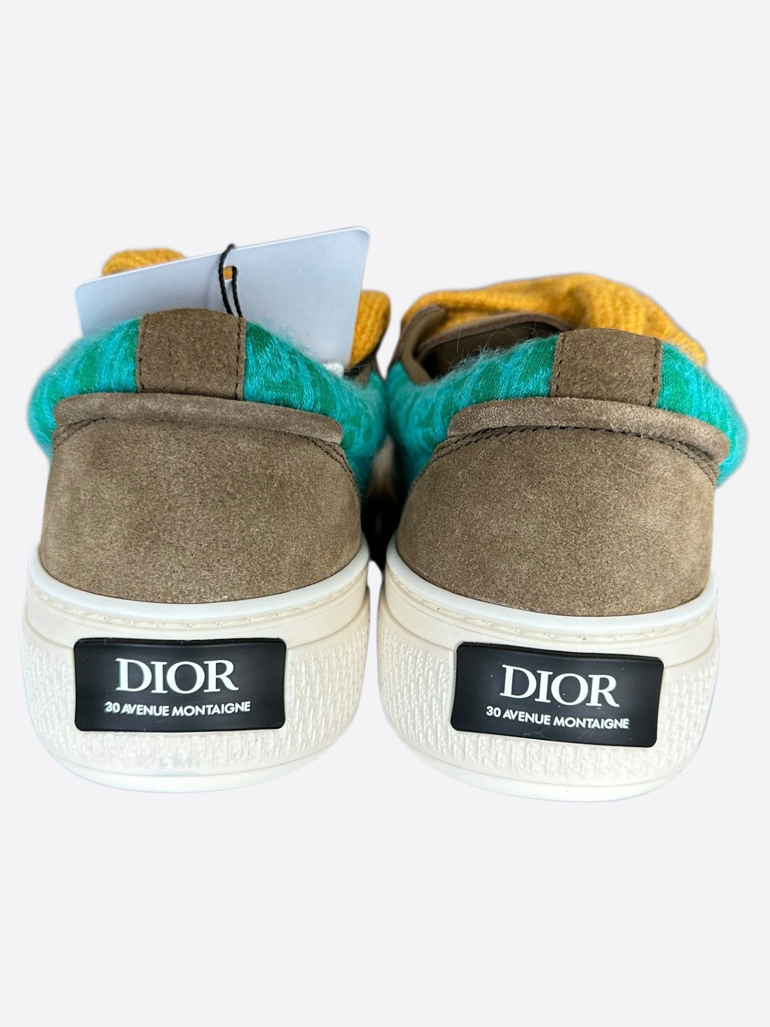 Dior Dior Brown & Turquoise Oblique B33 Sneakers Size US 9 / EU 42 - 4 Thumbnail