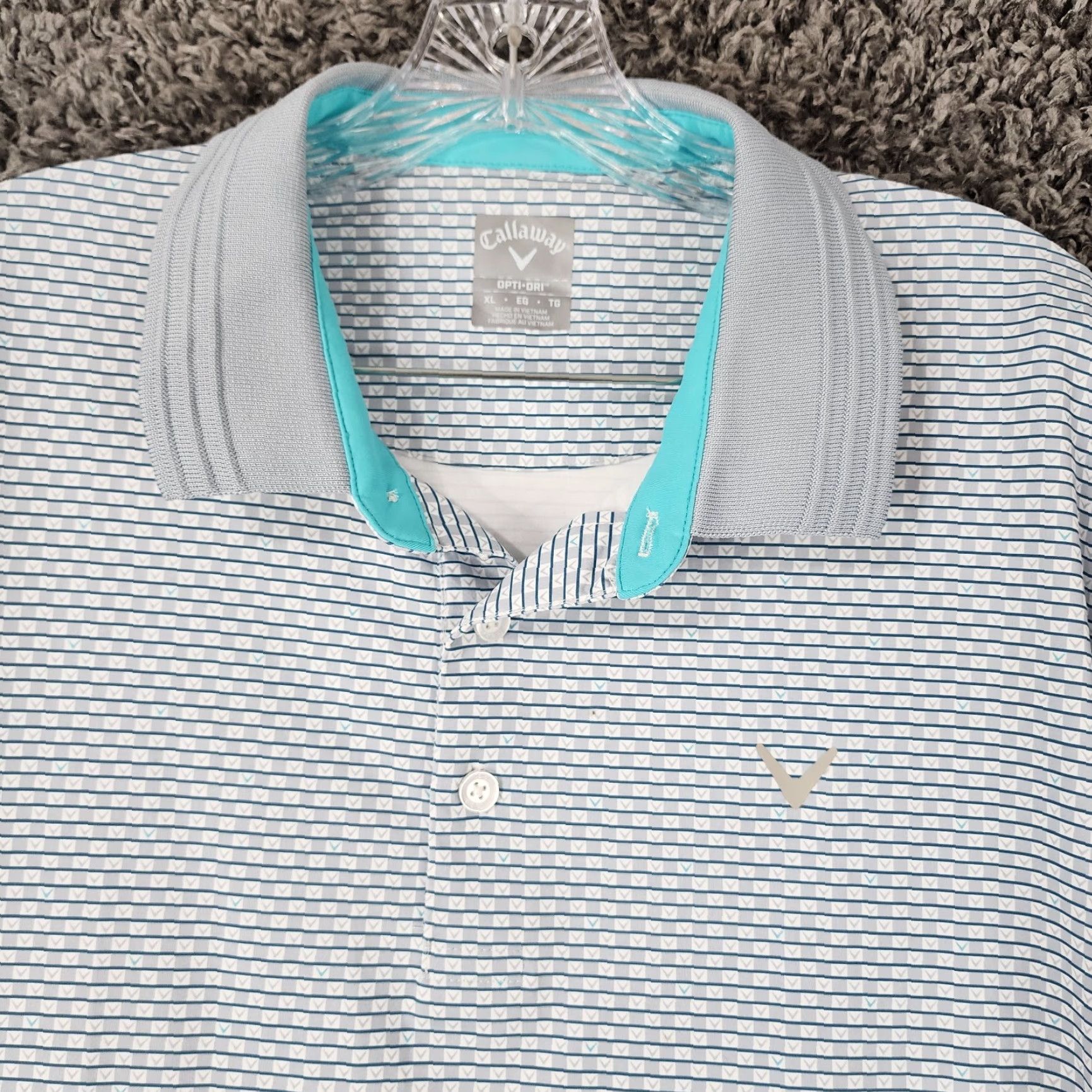 Callaway Callaway Golf Polo Shirt Opti-Dri Short Sleeve XL Gray Mens Size US XL / EU 56 / 4 - 3 Thumbnail