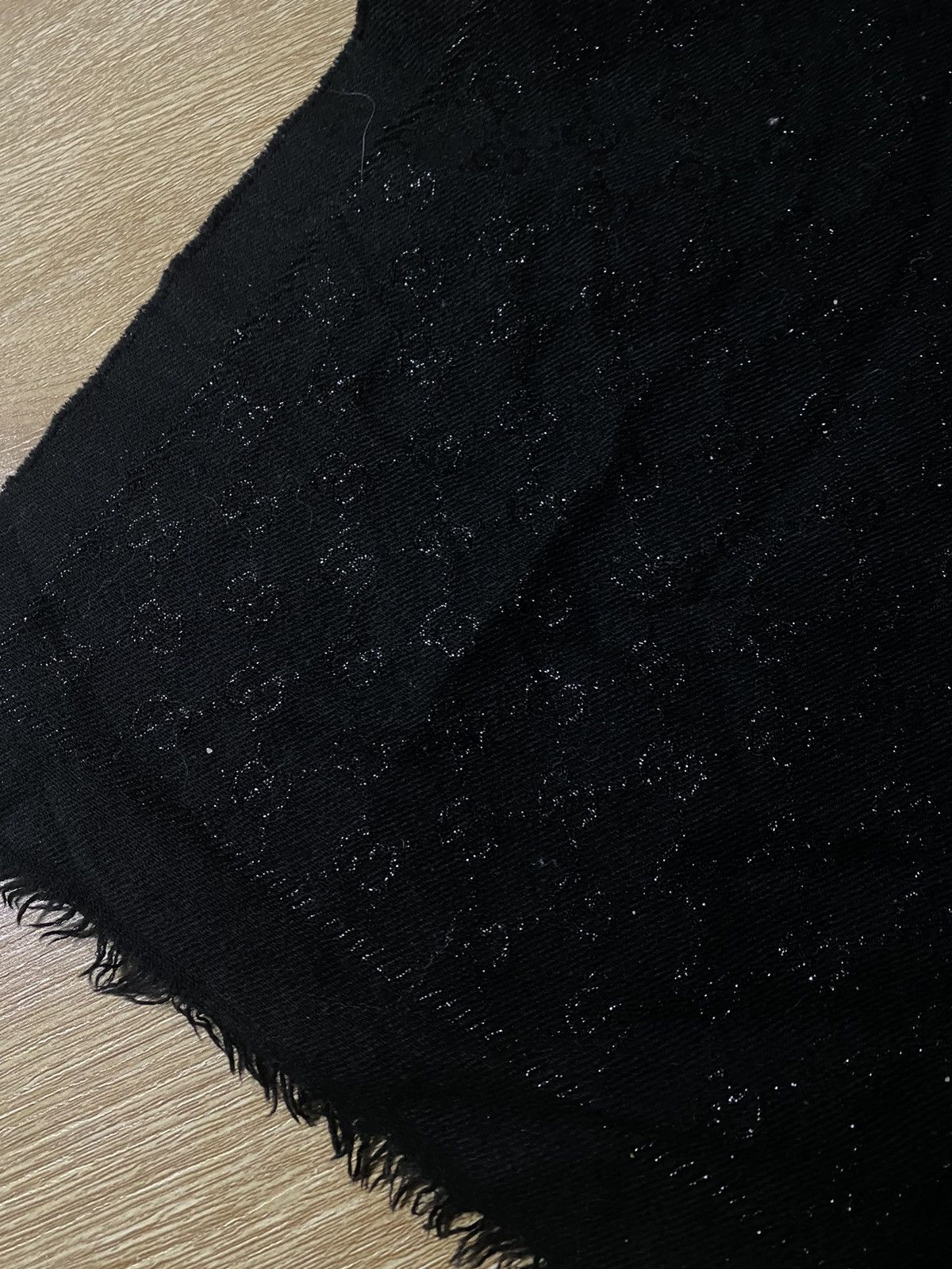 Gucci Gucci monogram rare scarf balck reflective shining Size ONE SIZE - 3 Thumbnail