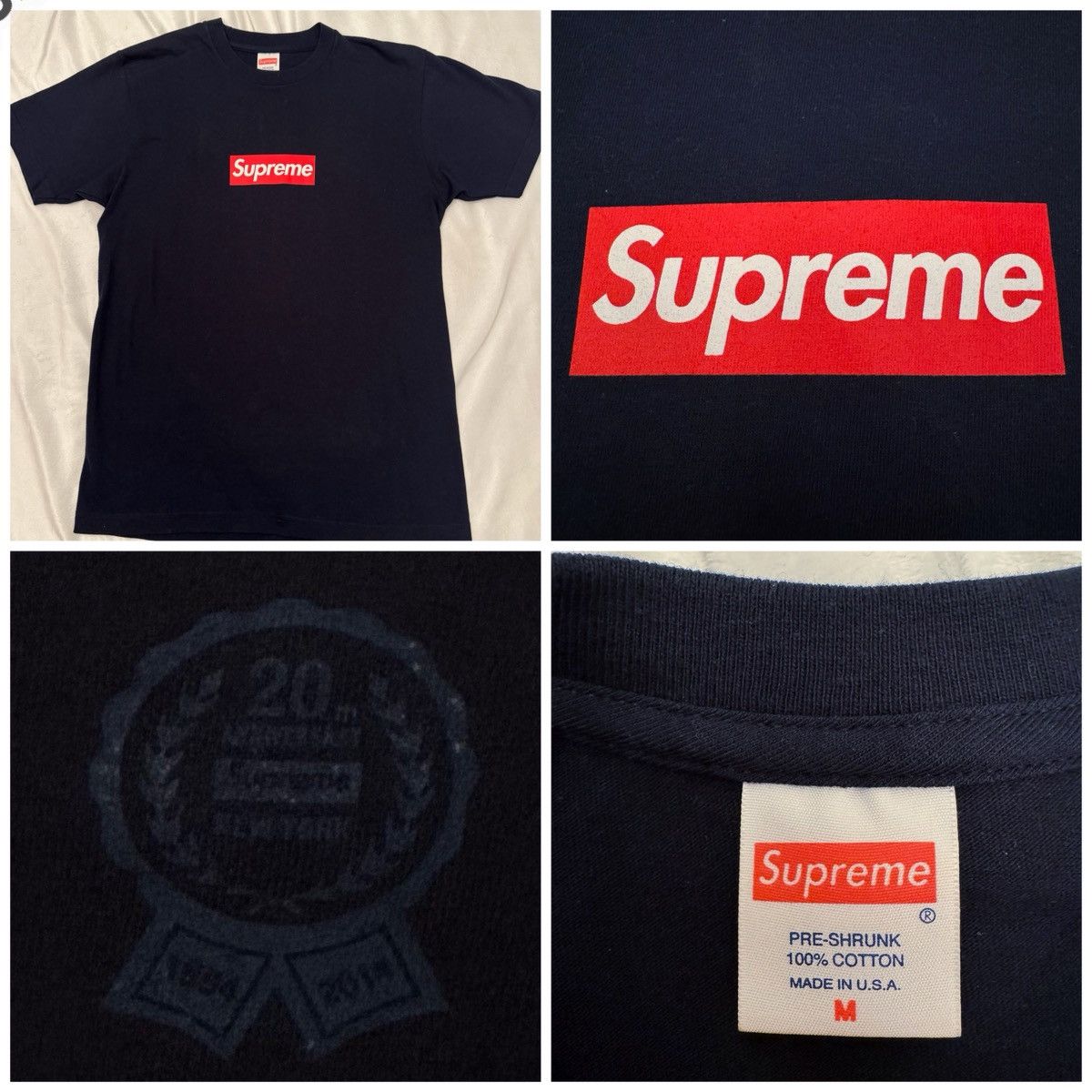 Supreme Supreme 20th Anniversary Box Logo T-Shirt Size US M / EU 48-50 / 2 - 1 Thumbnail