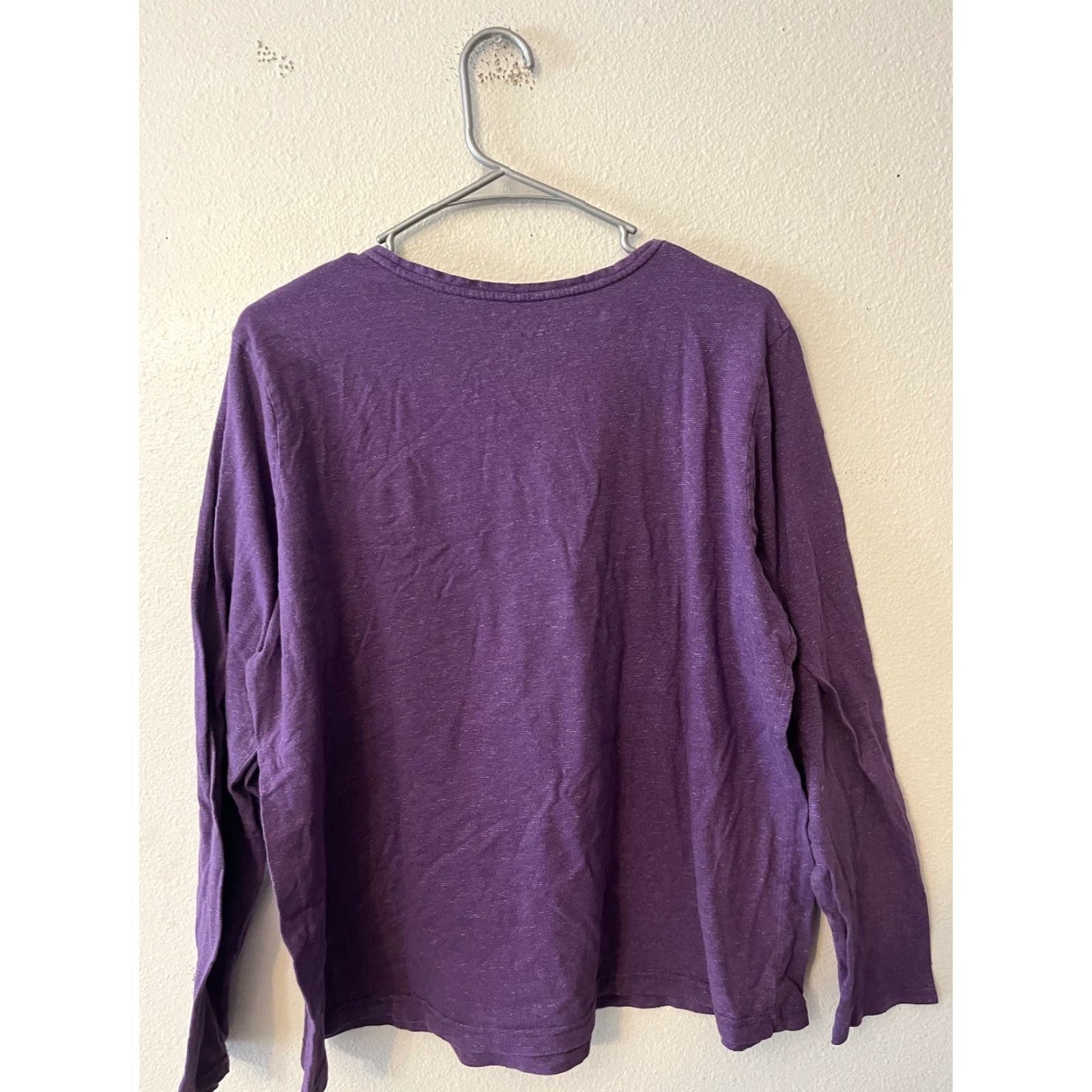 Croft & Barrow Croft & Barrow Classic T Shirt Women's XXL Purple Knit Top Round Neck Long Sleeve Casual Size XXL / US 16-18 / IT 52-54 - 3 Thumbnail