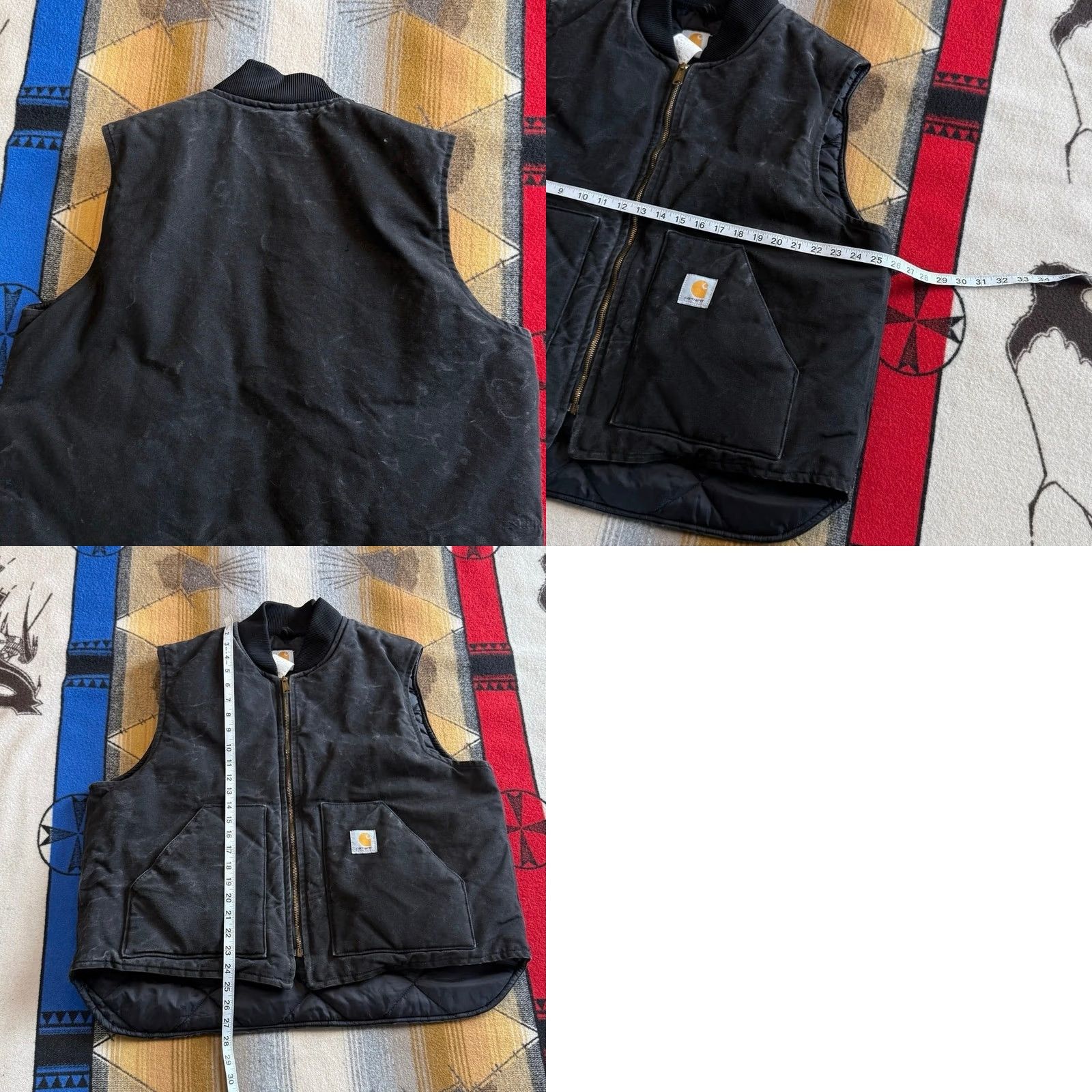 Carhartt VINTAGE Carhartt Vest Mens 2XL Black Workwear Quilt Lined Canvas Outdoor Size US XXL / EU 58 / 5 - 8 Thumbnail