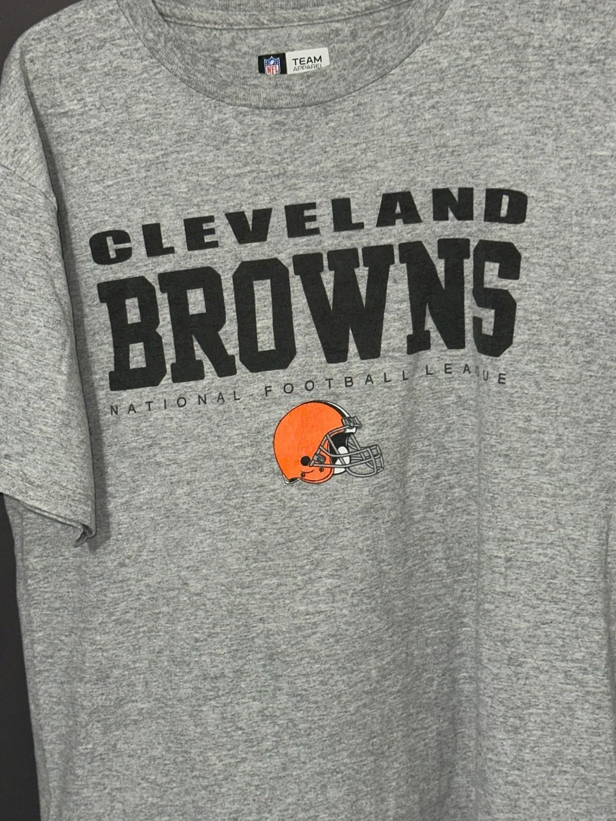 NFL Cleveland Browns NFL Team Apparel T-Shirt M Gray Helmet Logo Size US M / EU 48-50 / 2 - 2 Thumbnail