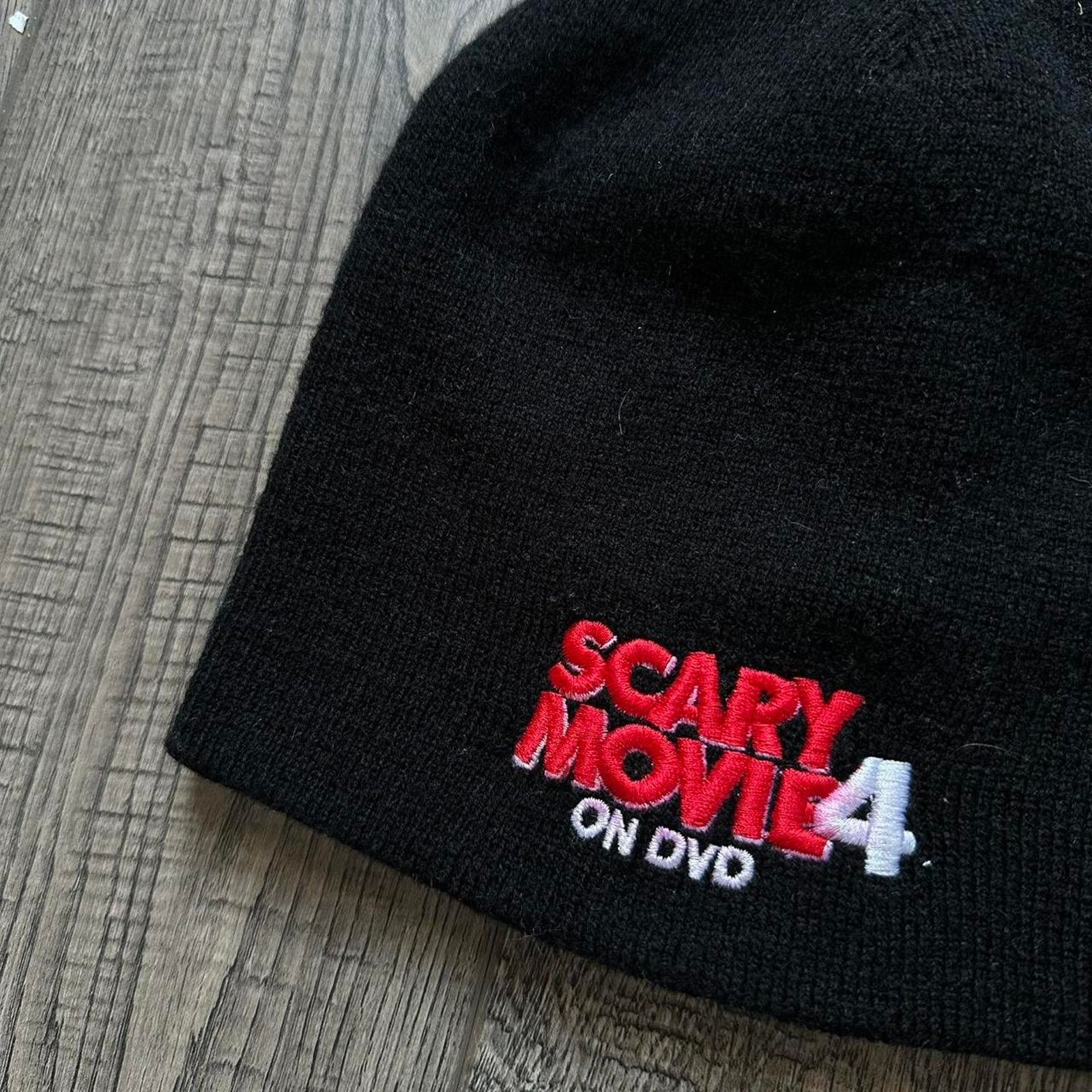 Vintage Vintage 00s Scary Movie 4 Movie Promo Skullcap Beanie Hat Size ONE SIZE - 3 Thumbnail