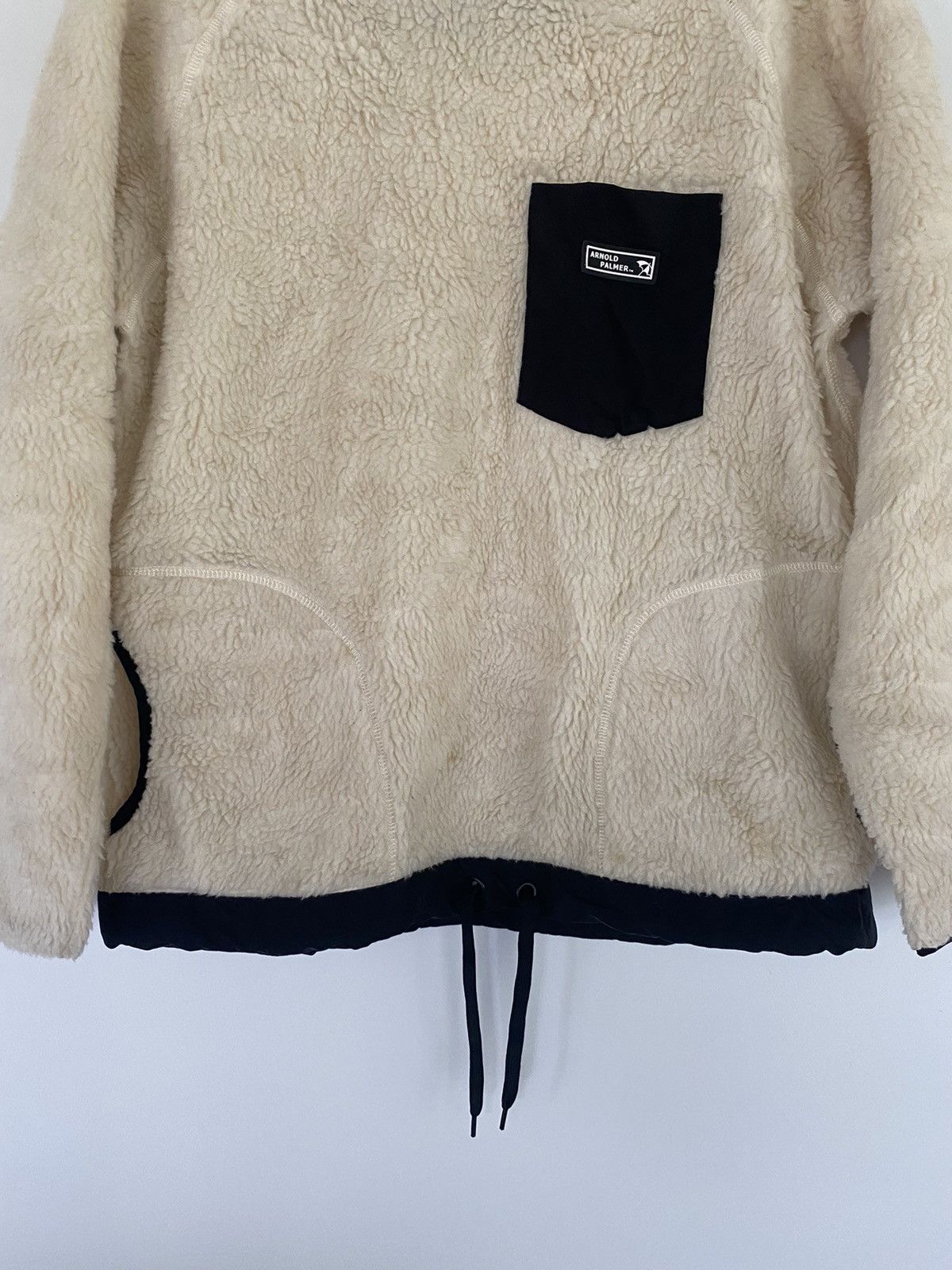 Arnold Palmer White Sherpa Fleece Jacket Pullover