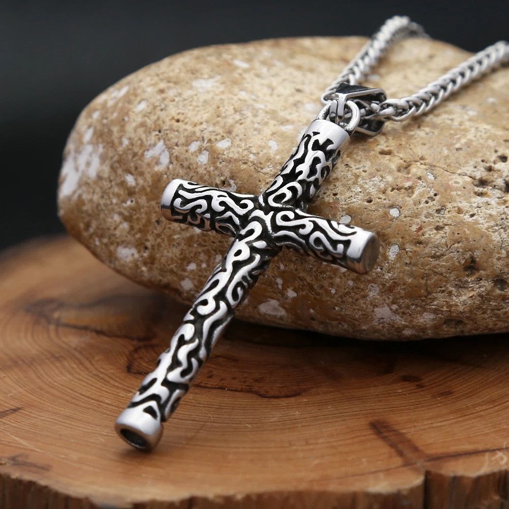 Other Vintage Engraving Cross Necklace Size ONE SIZE - 3 Thumbnail