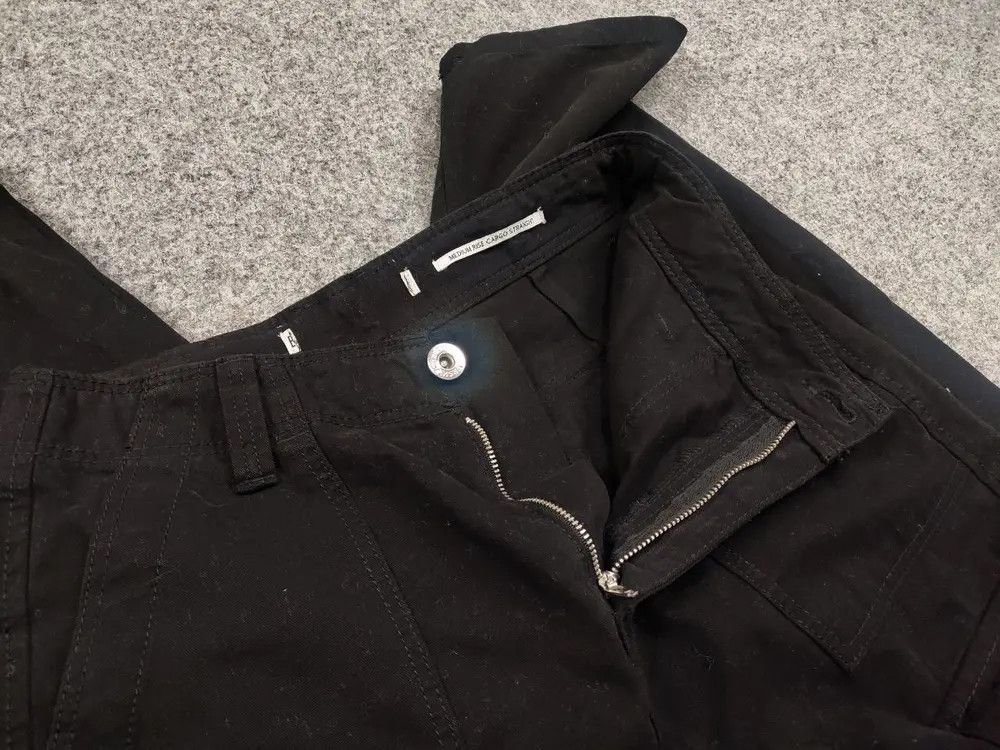 Vintage Vintage 90's Japanese Black Baggy Cargo Pants Y2K Hype Style Size US 29 - 8 Thumbnail