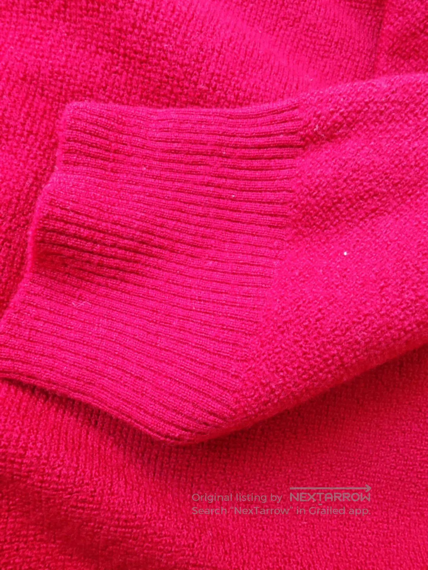Burberry Red Military Style Wool Sweater.