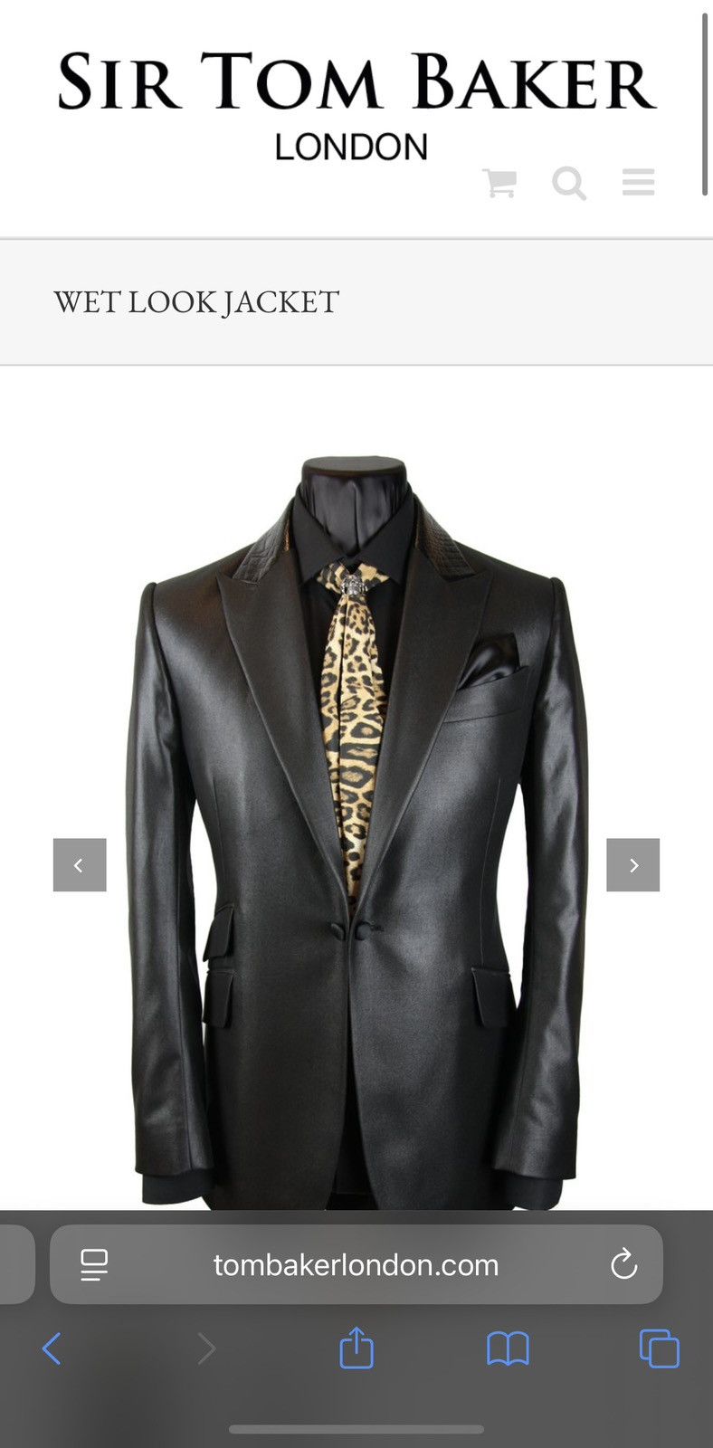 Sir Tom Baker 3k Sir Tom Baker tuxedo leather Fuck you leopard suit jacket Size 38R - 19 Thumbnail