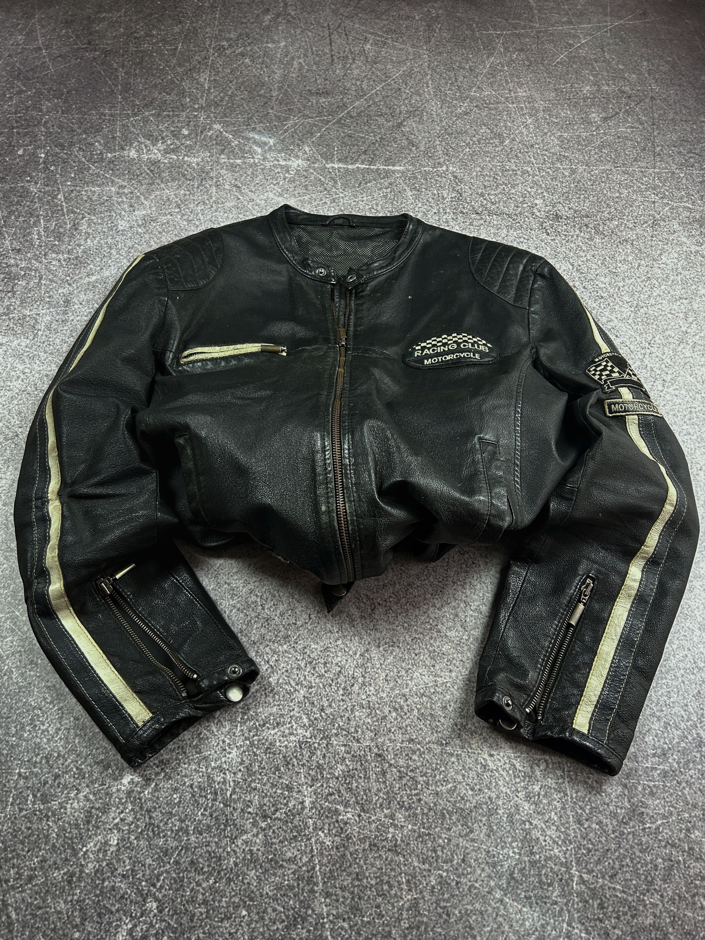 Designer VINTAGE MARLBORO FERRARI STYLE LEATHER RACING LEATHER JACKET Size US M / EU 48-50 / 2 - 1 Thumbnail