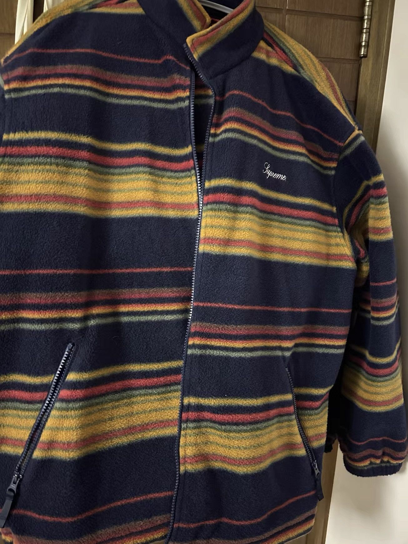 Supreme Supreme fw24 stripe zip up fleece jacket Size US XL / EU 56 / 4 - 1 Thumbnail
