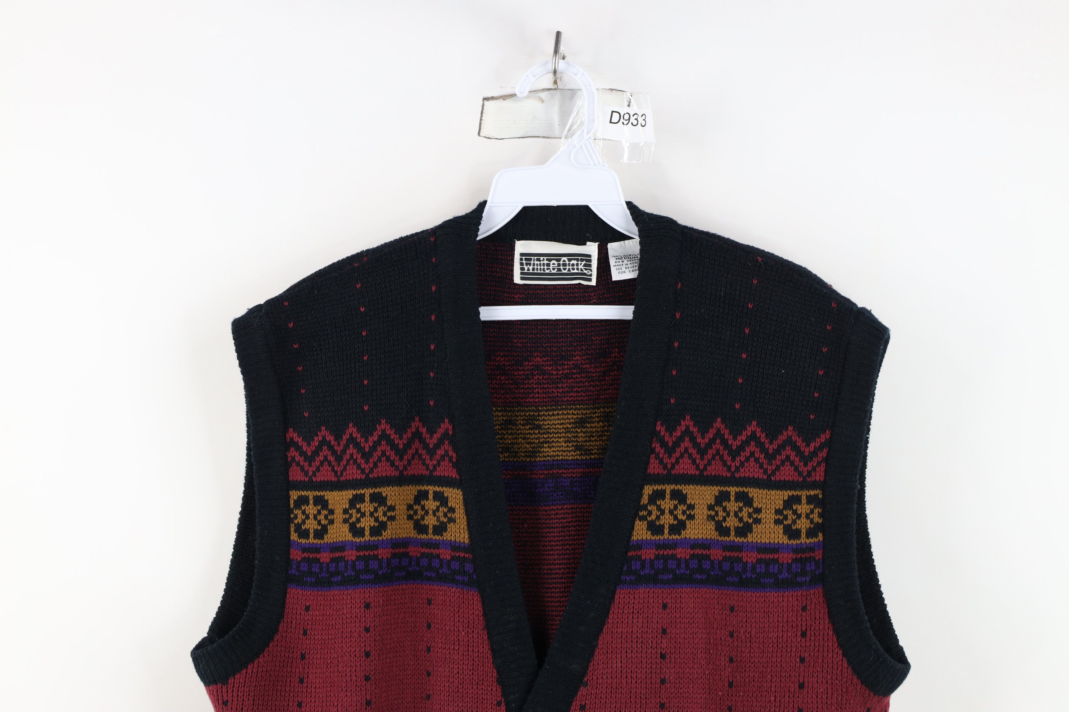 Vintage Vintage 90s Streetwear Fair Isle Knit Cardigan Sweater Vest Size US M / EU 48-50 / 2 - 2 Thumbnail