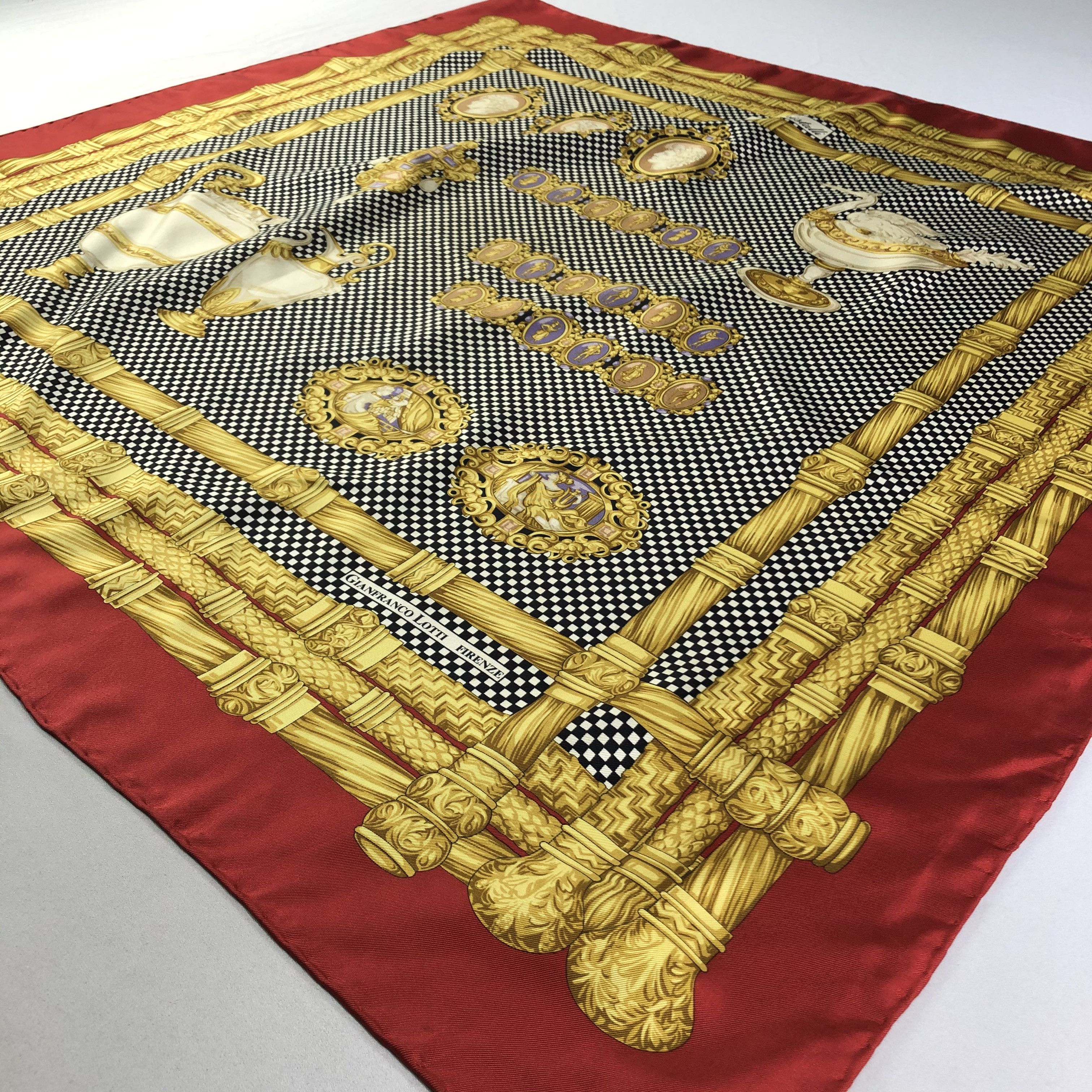 Vintage Vintage Gianfranco Lotti Silk Scarf Size ONE SIZE - 3 Thumbnail