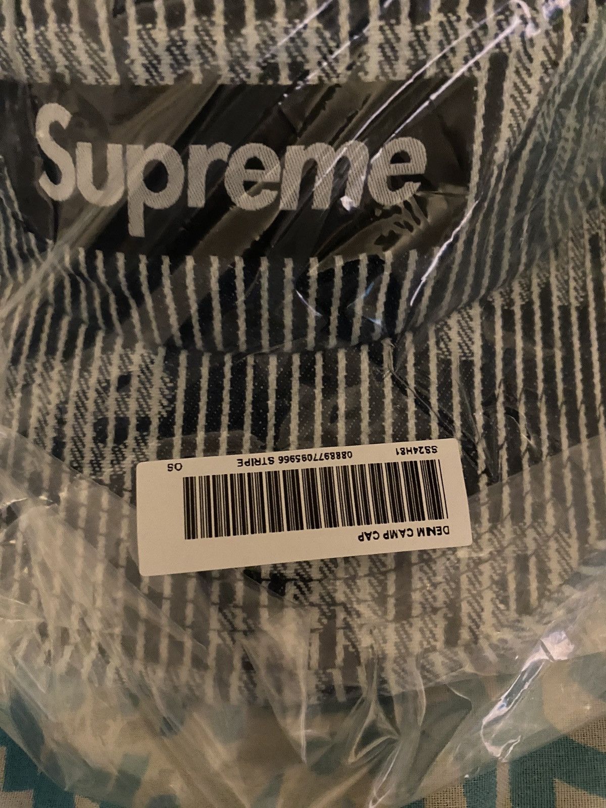 Supreme Supreme Denim Camp Cap Stripe SS24 Size ONE SIZE - 4 Thumbnail