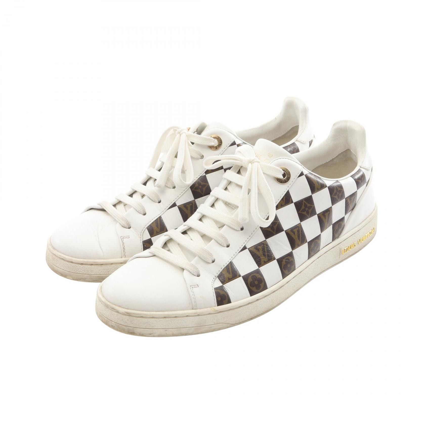 Louis Vuitton Louis Vuitton Louis Vuitton Frontrow Line Monogram Damier Leather Sneakers Leather Shoes 1A678V DUTY FREE for USA Size ONE SIZE - 1 Thumbnail