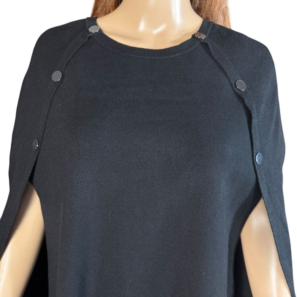 Chicos New Chico's Black Knit Sweater Cape Size XXS/XS Size XS / US 0-2 / IT 36-38 - 4 Thumbnail