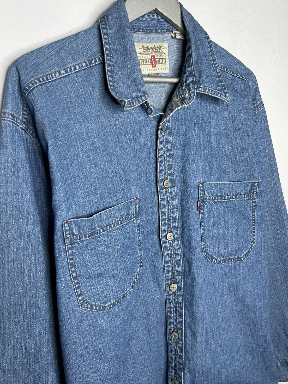 Levi's Levi’s Red Tab Denim Shirt Long Sleeve Rare Size US L / EU 52-54 / 3 - 4 Thumbnail