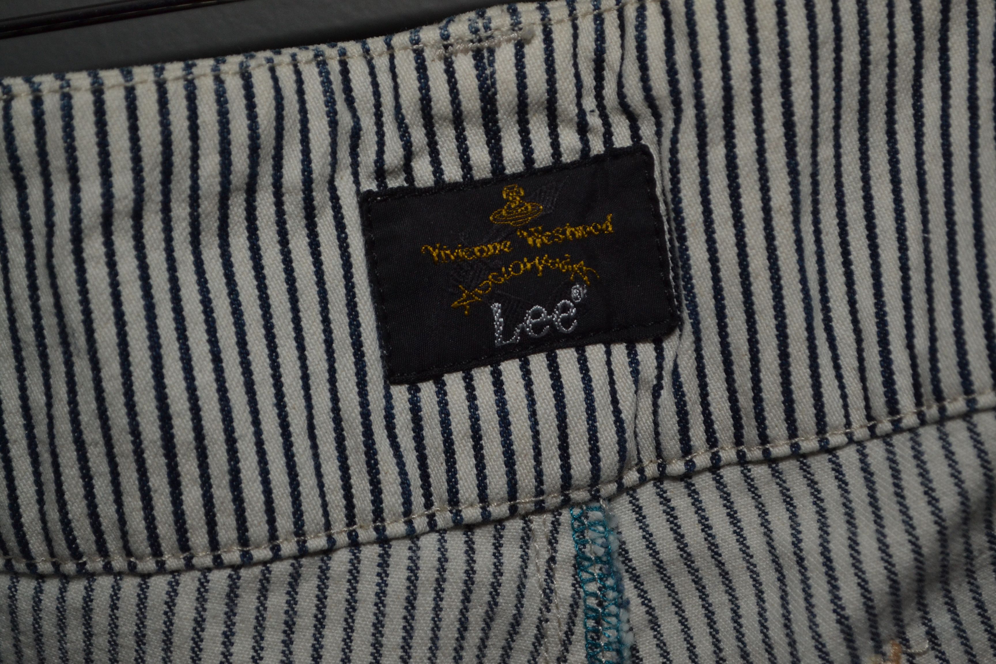 Lee × Vivienne Westwood Vivienne Westwood Bondage Jean Bag Striped Pants Lee 31 32 Size US 31 - 12 Thumbnail