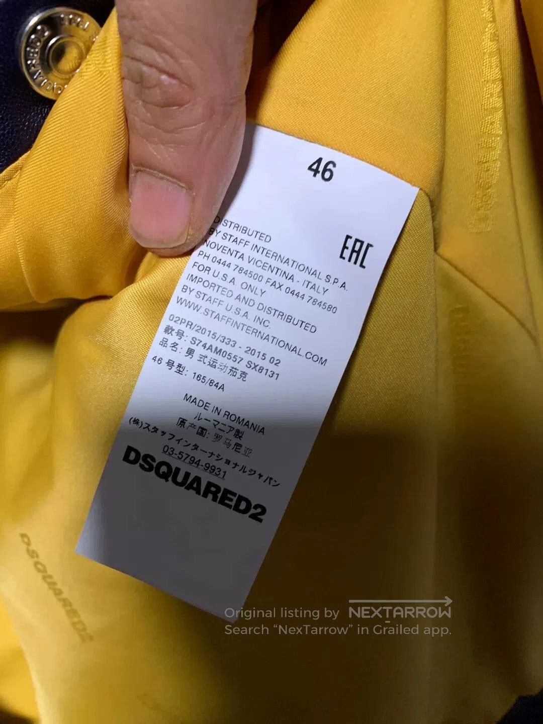 Dsquared2 dsquared2 leather jacket in soft lambskin. Size US M / EU 48-50 / 2 - 4 Thumbnail