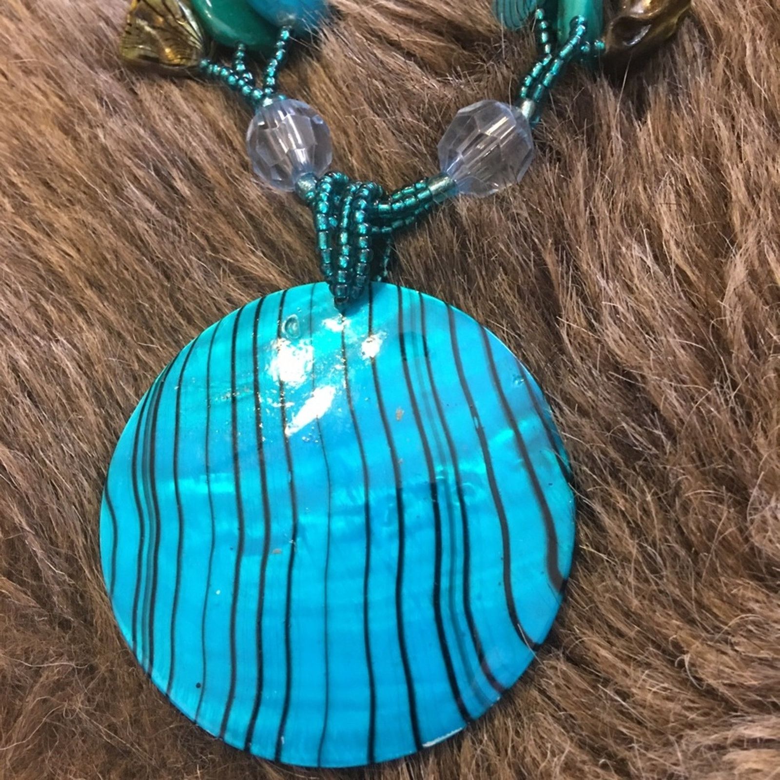 Jewelry Erica blue & green tone painted shell jewelry set Size ONE SIZE - 9 Thumbnail
