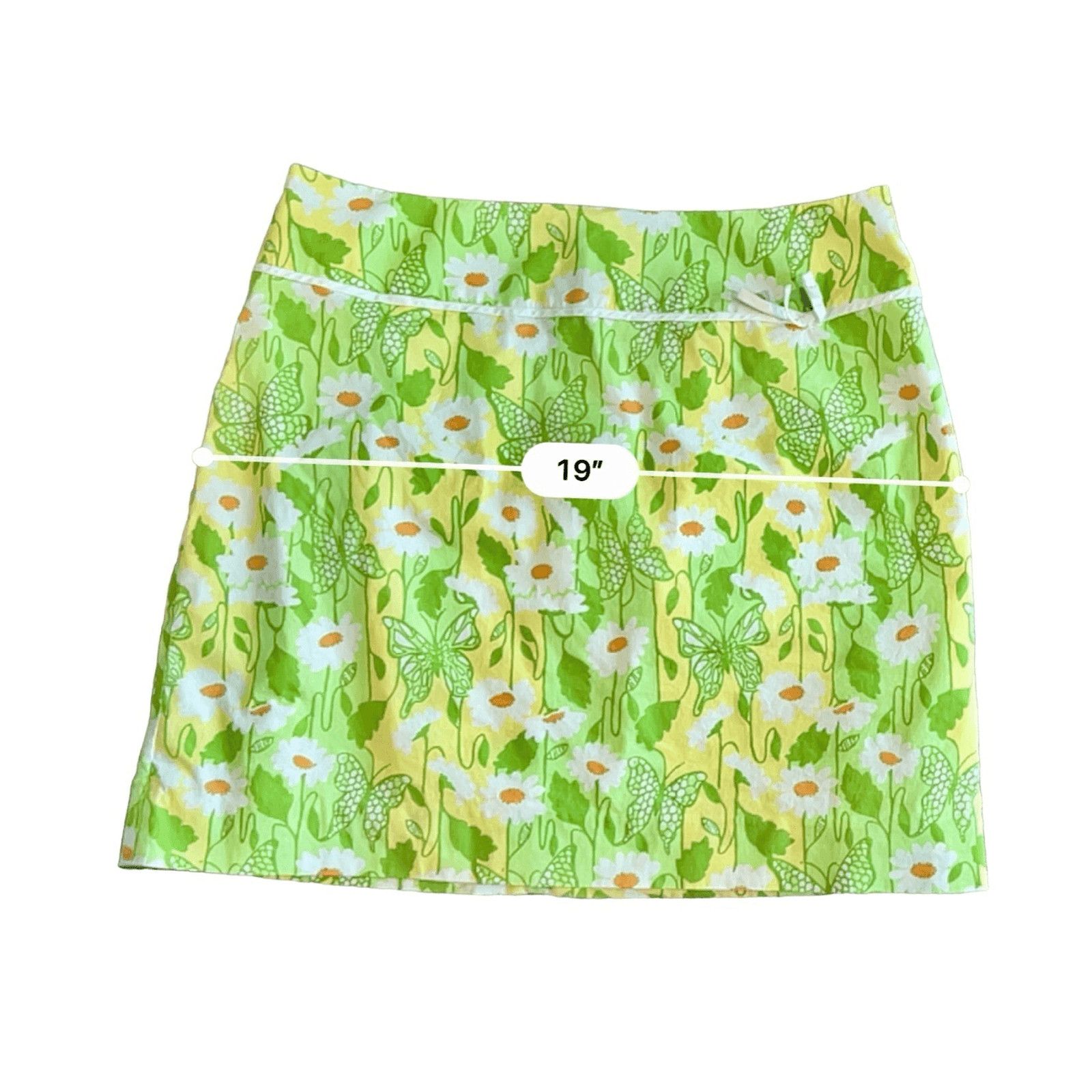Lilly Pulitzer Lilly Pulitzer VNTG Socialite Butterfly Daisy Mini Skirt 8 Size 30" / US 8 / IT 44 - 5 Thumbnail