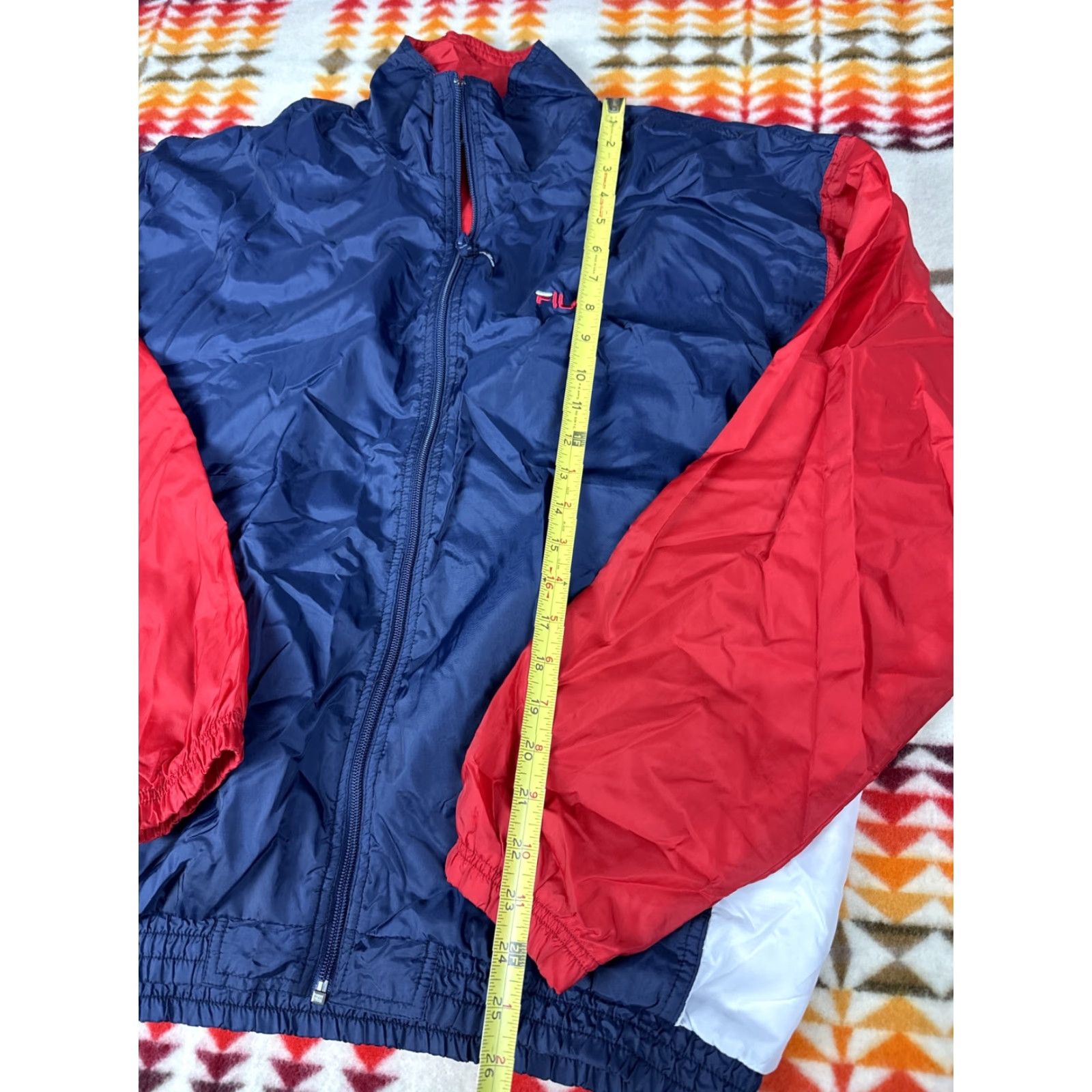 Fila VINTAGE Fila Windbreaker Jacket Mens L Blue Red White & Blue Size US L / EU 52-54 / 3 - 4 Thumbnail