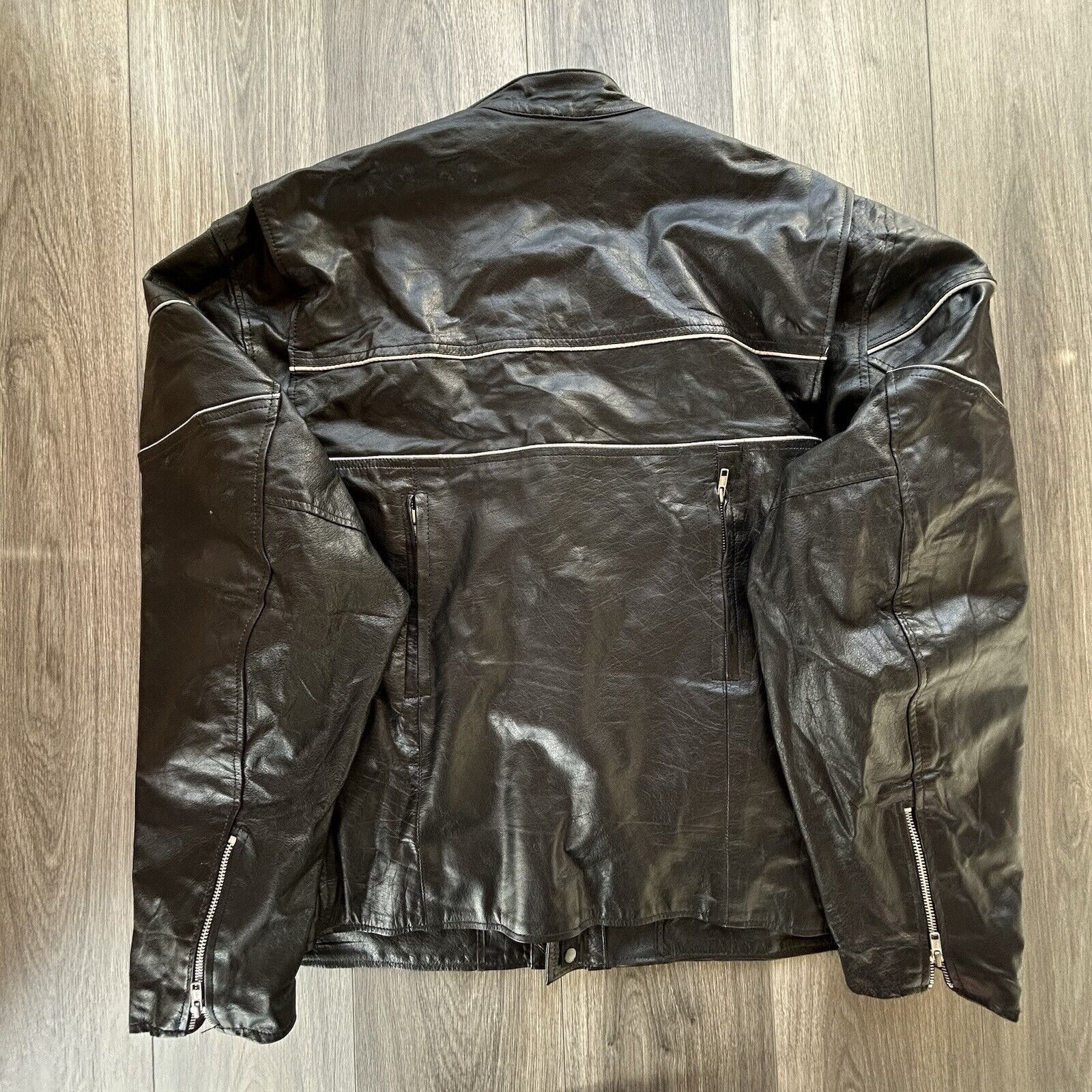 Unik International Inc. Vintage Unik Premium Biker Jacket 5XL Motorcycle Vented Grailed