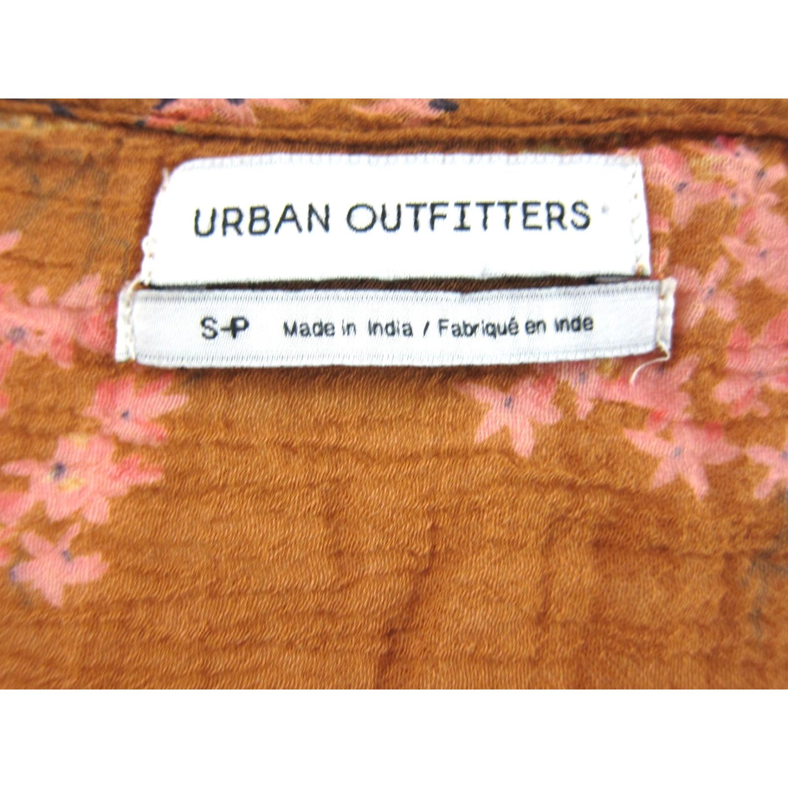 Urban Outfitters Urban Outfitters Blouse S Cropped Cotton Floral Brown Pink Lightweight Bohemian 90s Style Womens Size S / US 4 / IT 40 - 4 Thumbnail
