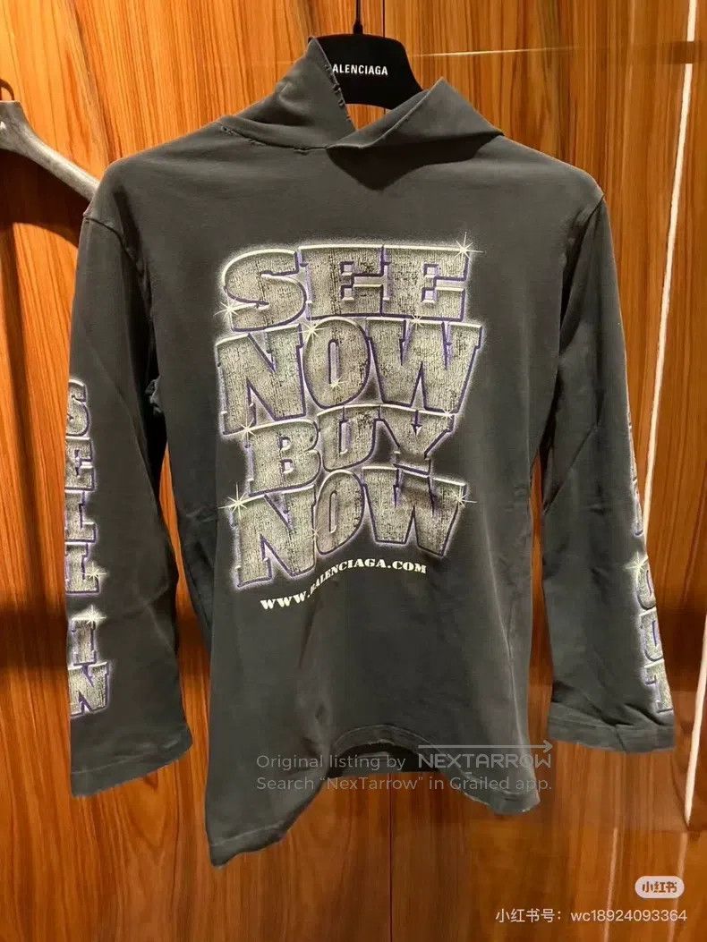 Balenciaga Balenciaga Hooded sweatshirt Size US XS / EU 42 / 0 - 6 Thumbnail