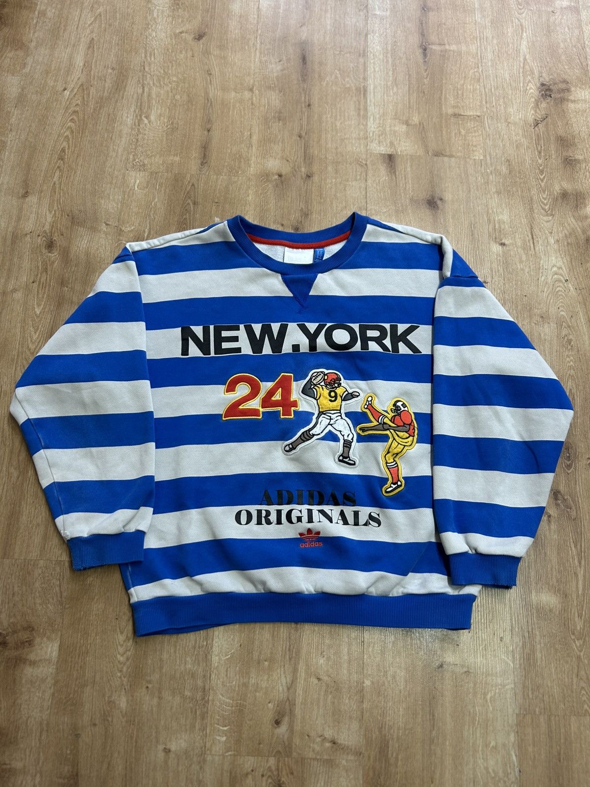 Adidas × Vintage Vintage Adidas Sweater SIZE L New York Football Best Classic Size US L / EU 52-54 / 3 - 1 Thumbnail