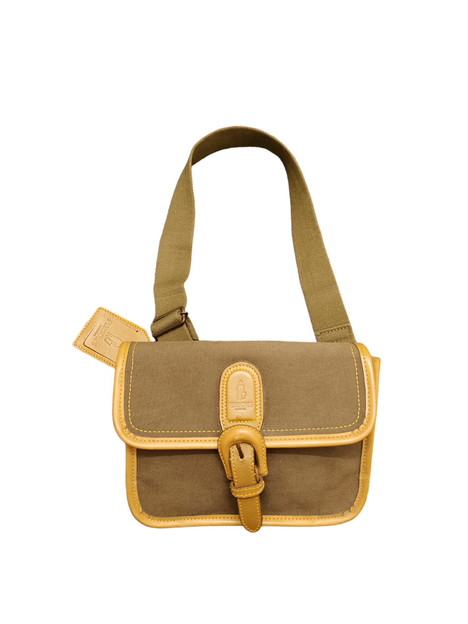 PERSON'S Vintage Persons Duck Cotton Leather Lining Belt Bag Size ONE SIZE - 1 Thumbnail