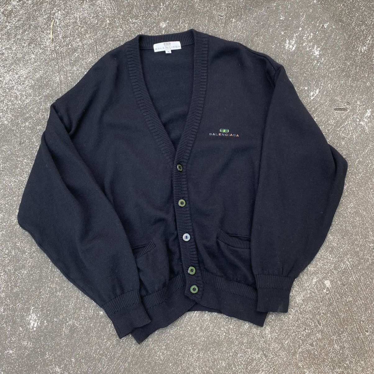 Balenciaga BALENCIAGA Black Logo Knit Cardigan. Size M / US 6-8 / IT 42-44 - 14 Thumbnail