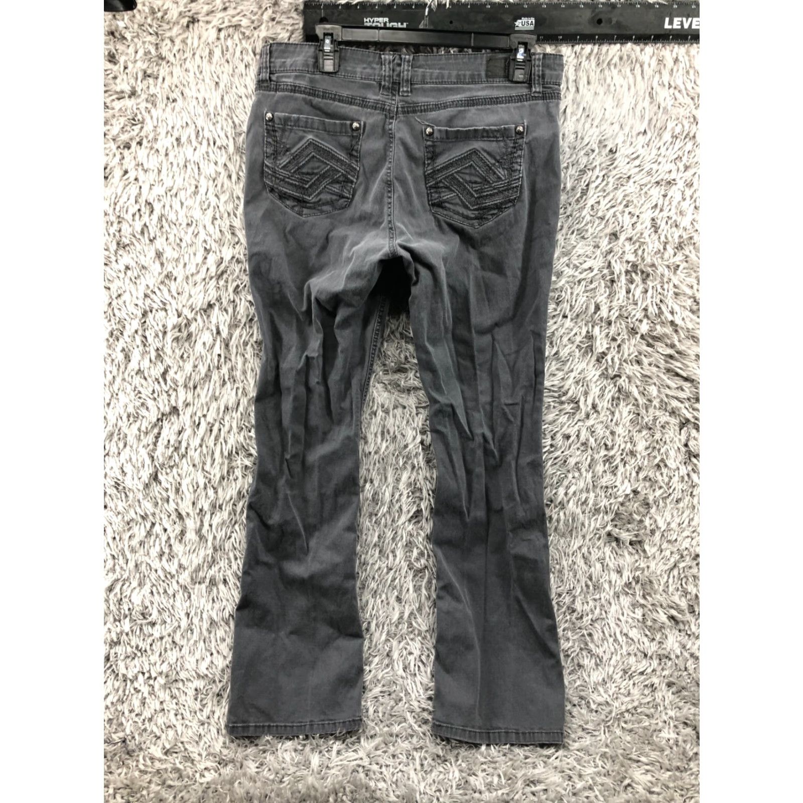 Vintage Supplies Bootcut Pants Size 12 Womens Gray Mid Rise 31 Inseam Knit Polyester Chino Flat Front Pockets Regular 8.5-10.5 in Vintage No Size 34" / US 12 / IT 48 - 7 Thumbnail