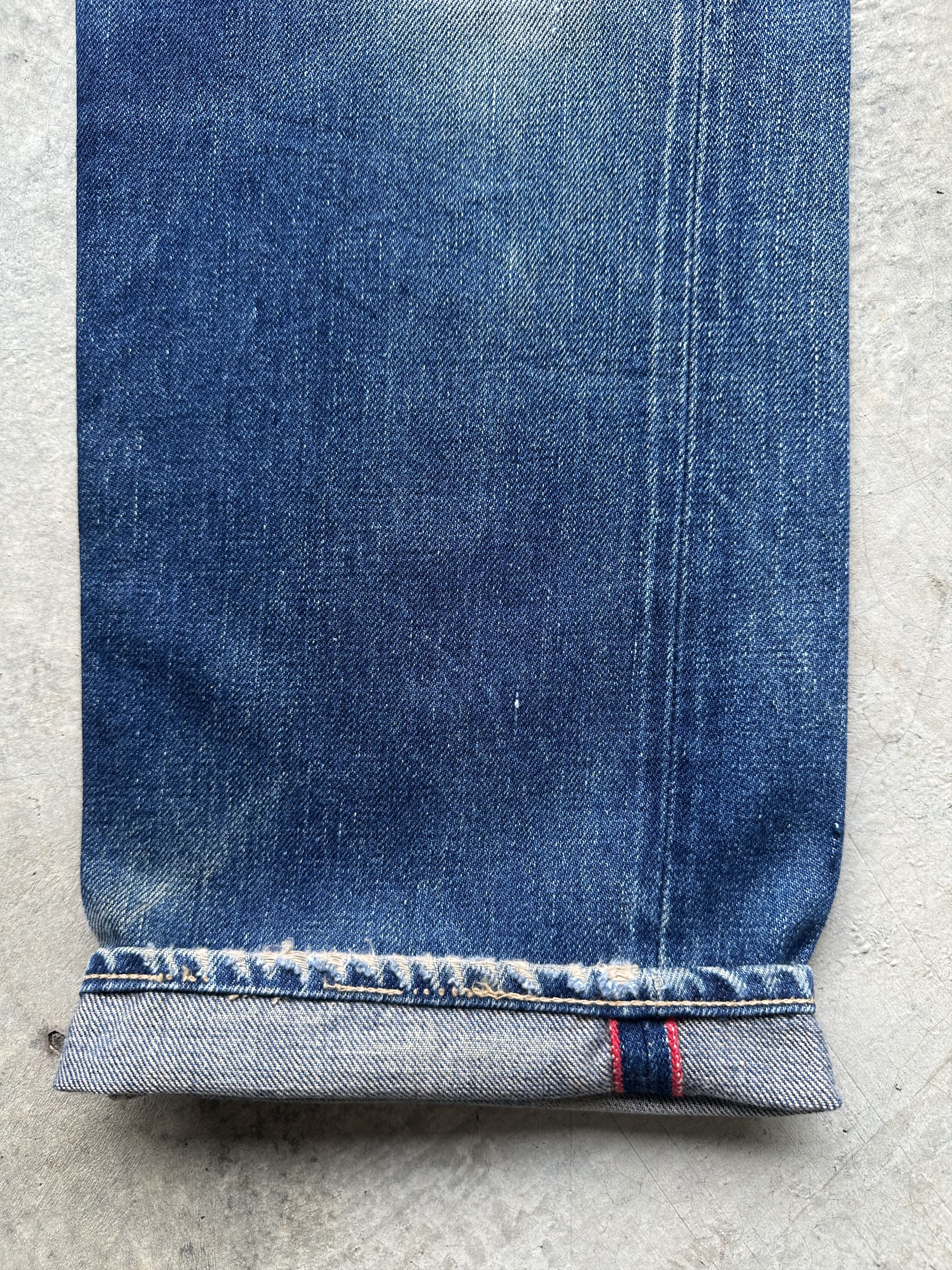 Warehouse Vintage Japanese Brand HR Market Distressed Selvedge Jeans Size US 31 - 17 Thumbnail