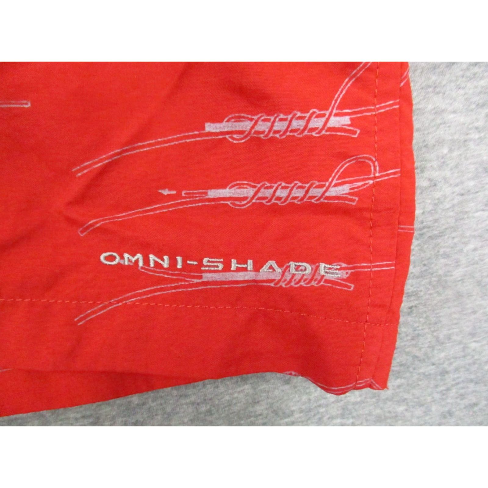 Vintage Columbia PFG Swim Trunk Mens Nylon Red Pockets Lined Omni Shade Beach Fish 2000s Size US 33 - 2 Thumbnail