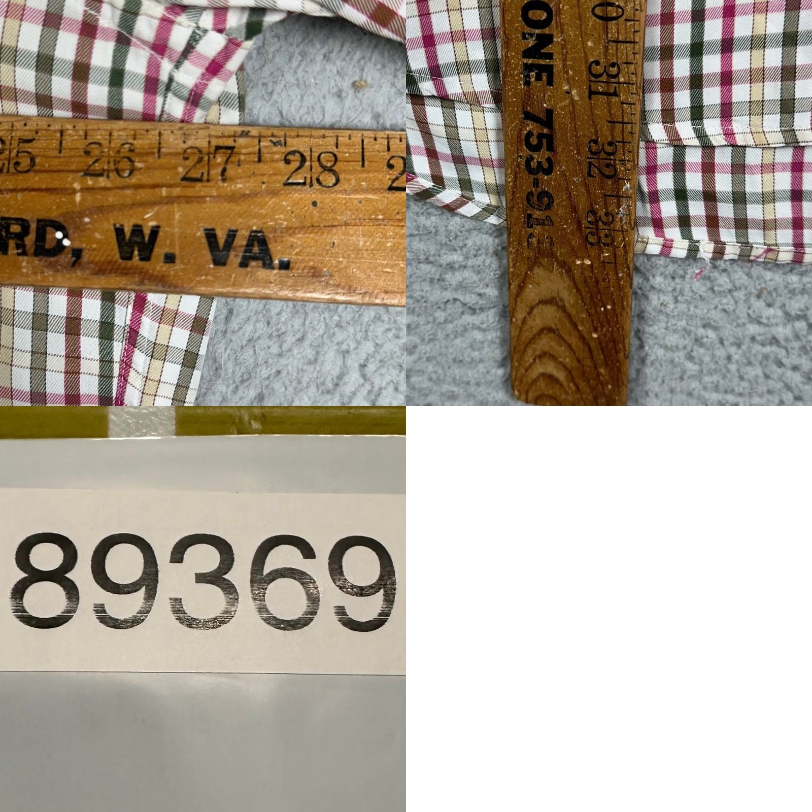 Faconnable Faconnable Shirt Mens XL Pink/Green Check Button-Down Long Sleeve Casual Logo Size US XL / EU 56 / 4 - 8 Thumbnail