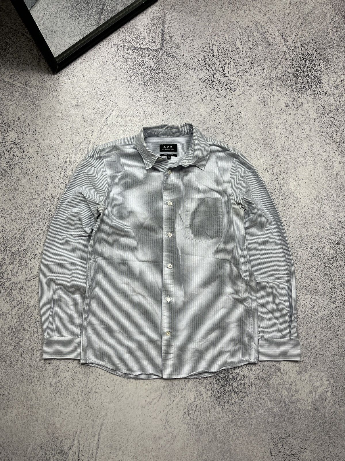 A.P.C. A.P.C. Rue Madame Paris Striped Button-Up L/S Shirt 2010s Size US S / EU 44-46 / 1 - 1 Thumbnail