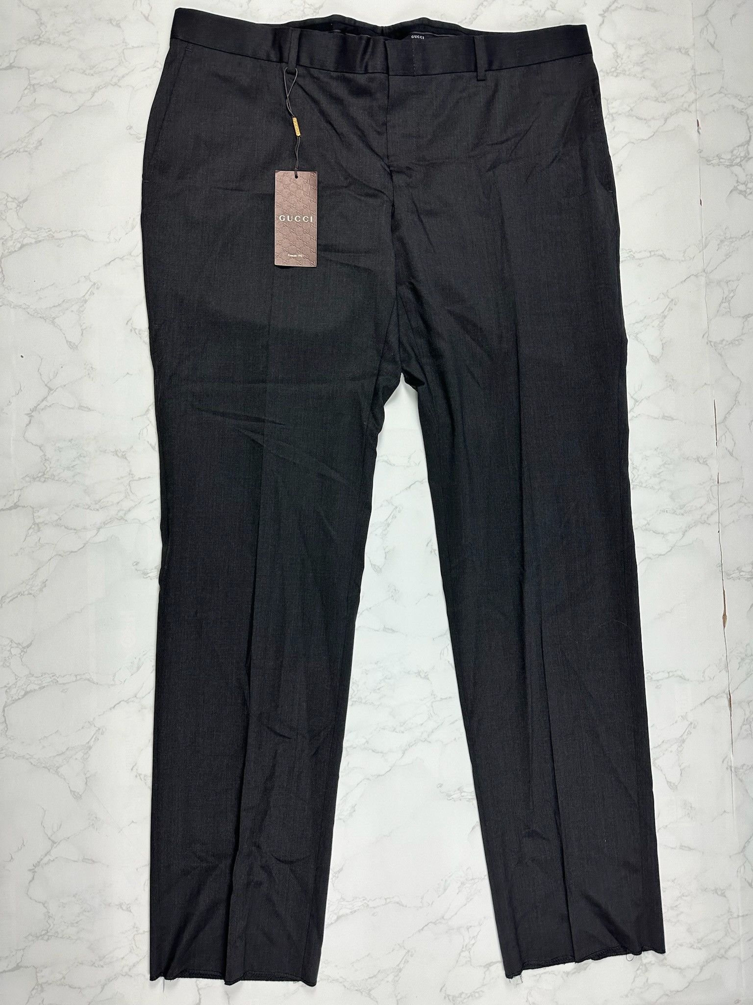 🔥70% OFF🔥 [SALE] Gucci Charcoal City Wool Casual Pants