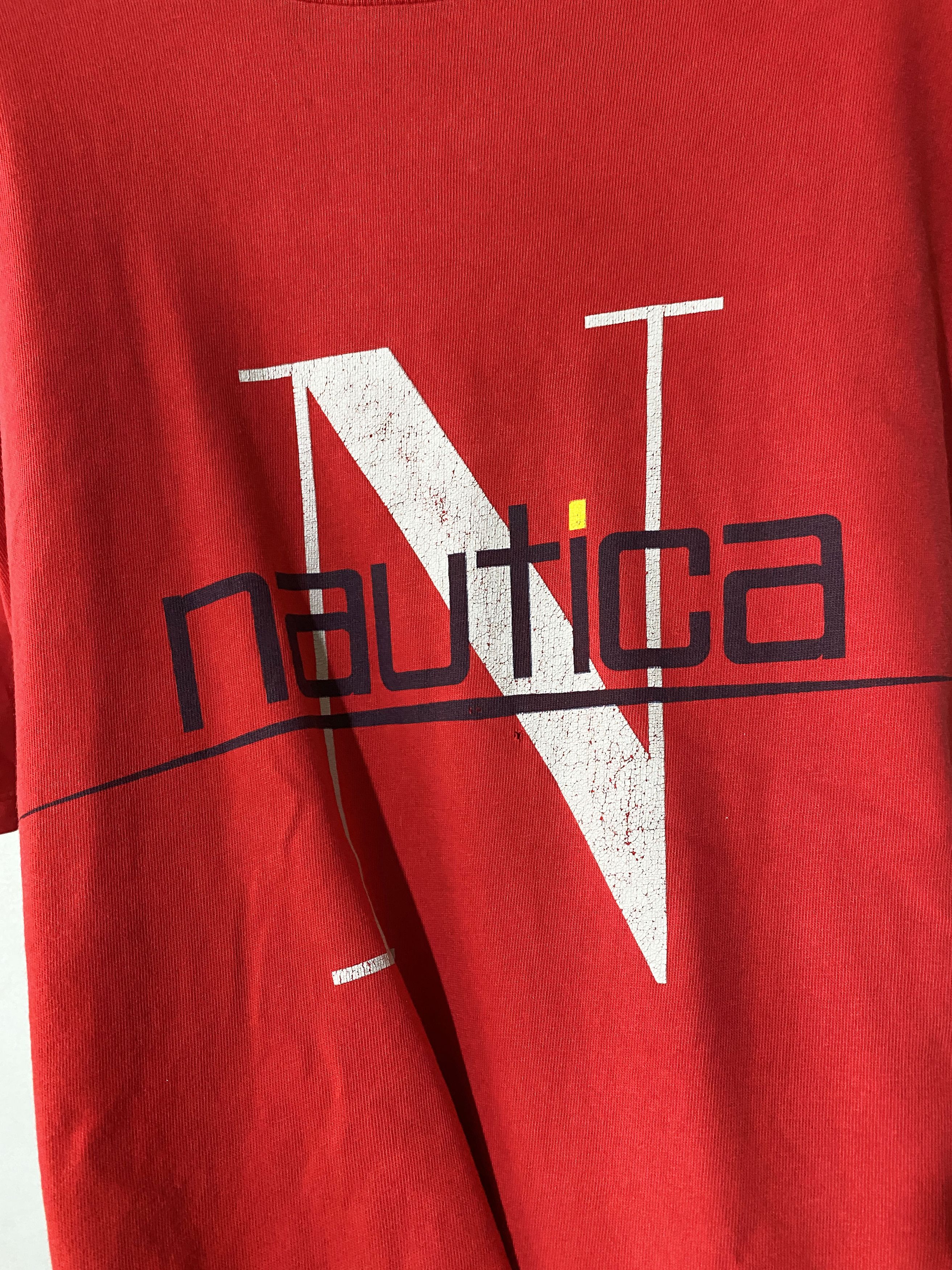 Nautica × Vintage Vintage 90s Nautica Spell Out T-shirt Size US XL / EU 56 / 4 - 2 Thumbnail
